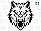 Wolf Head Vinyl Decals For Campervan Motorhome Caravan Sticker Graphic