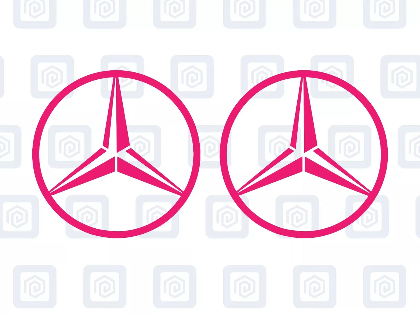 Mercedes Benz Style Vinyl Decal Sticker Logo x 2 AMG A B C E S CLASS