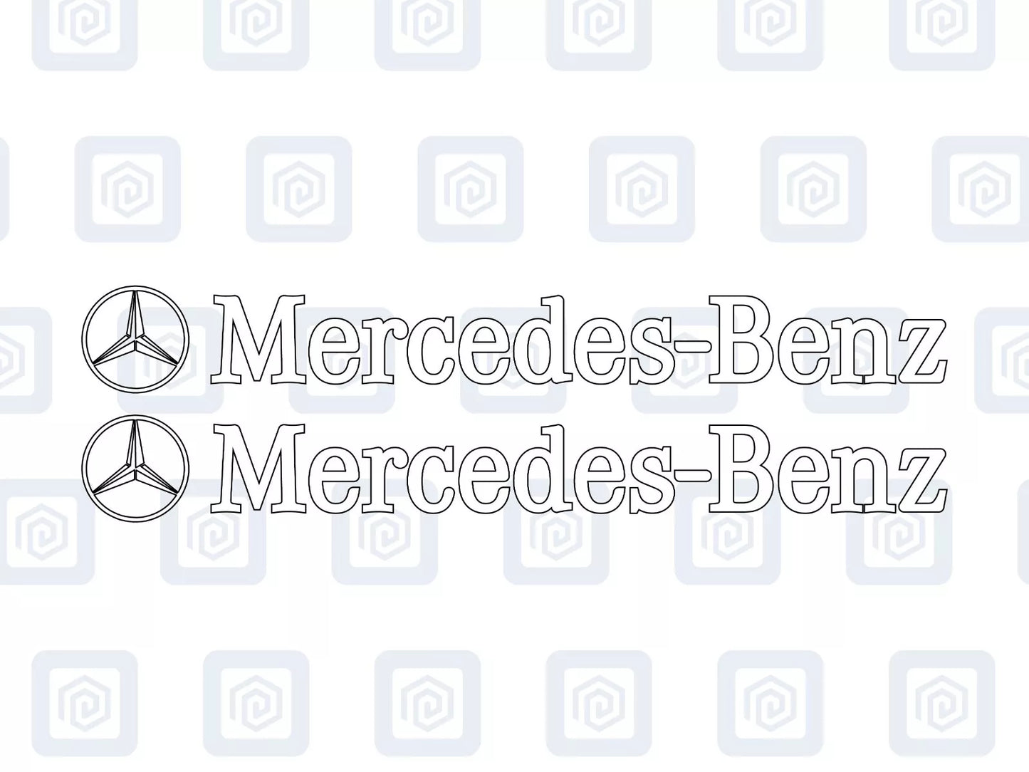 Mercedes Benz Side Skirt Style Vinyl Decal Sticker Logo x 2 AMG A B C E S CLASS