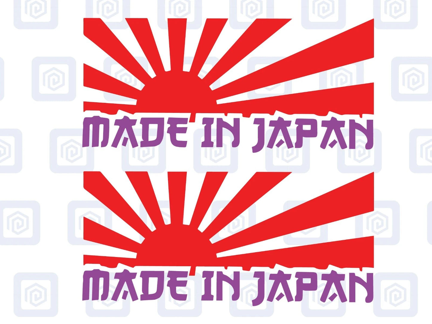 Made In Japan X2 JDM Sticker Decal 2 Colour Honda Mazda Toyota Nissan Suzuki