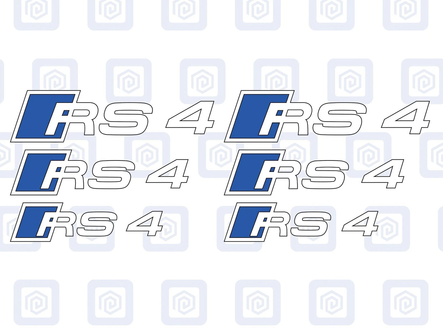 RS4 Brake Caliper Decals 2 Colour Fits RS3 RS4 RS5 RS6 RS7 RSQ5 sticker logos