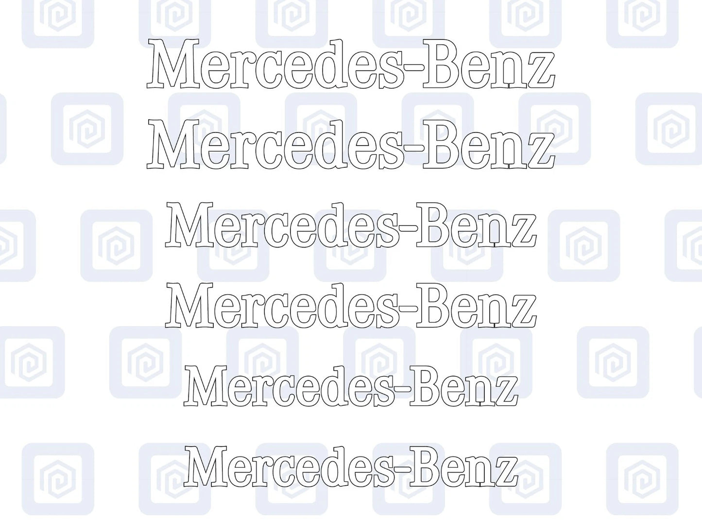 Mercedes Benz Style Brake Caliper Decals Stickers AMG A45 C63 (x 6) Straight