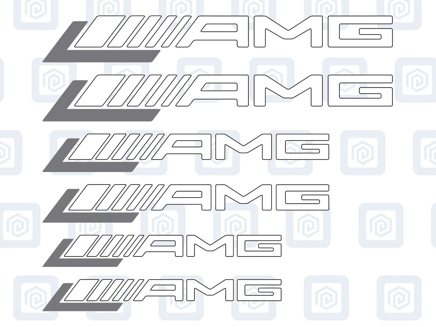 AMG Brake Caliper Decals sticker logos (set of 6)