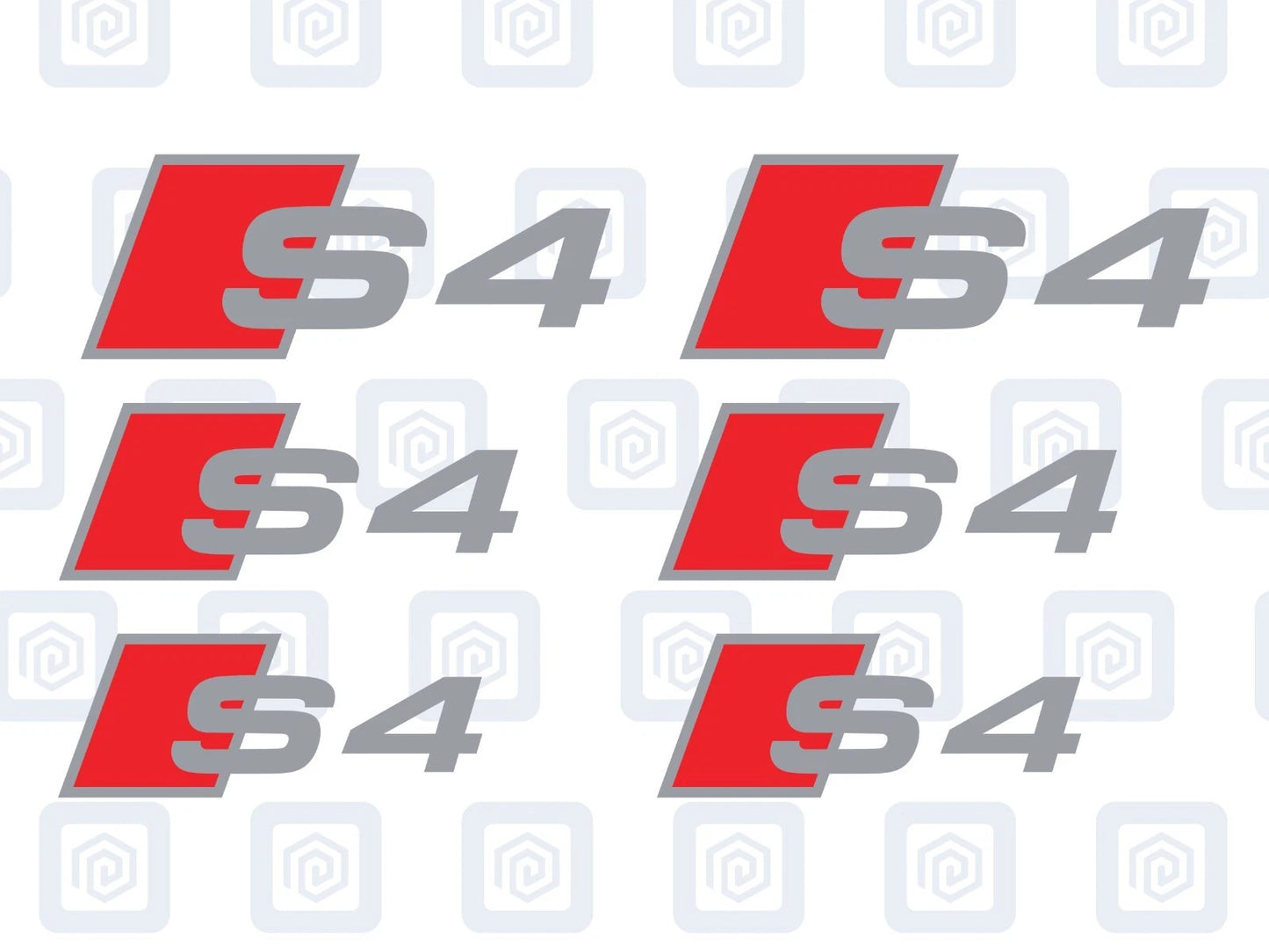 S4 Brake Caliper Decals 2 Colour Fits A4 S4 B7 B8 B9 sticker logos (set of 6)
