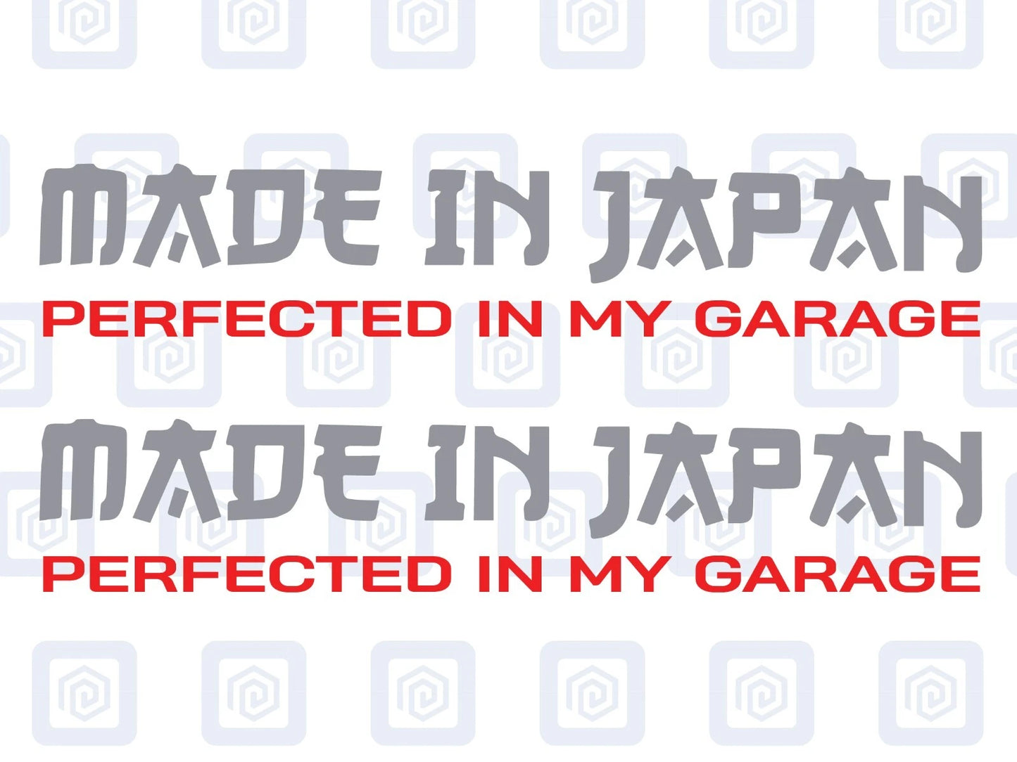 Made In Japan Garage JDM Sticker Decal 2 Colour Honda Mazda Toyota Nissan Suzuki