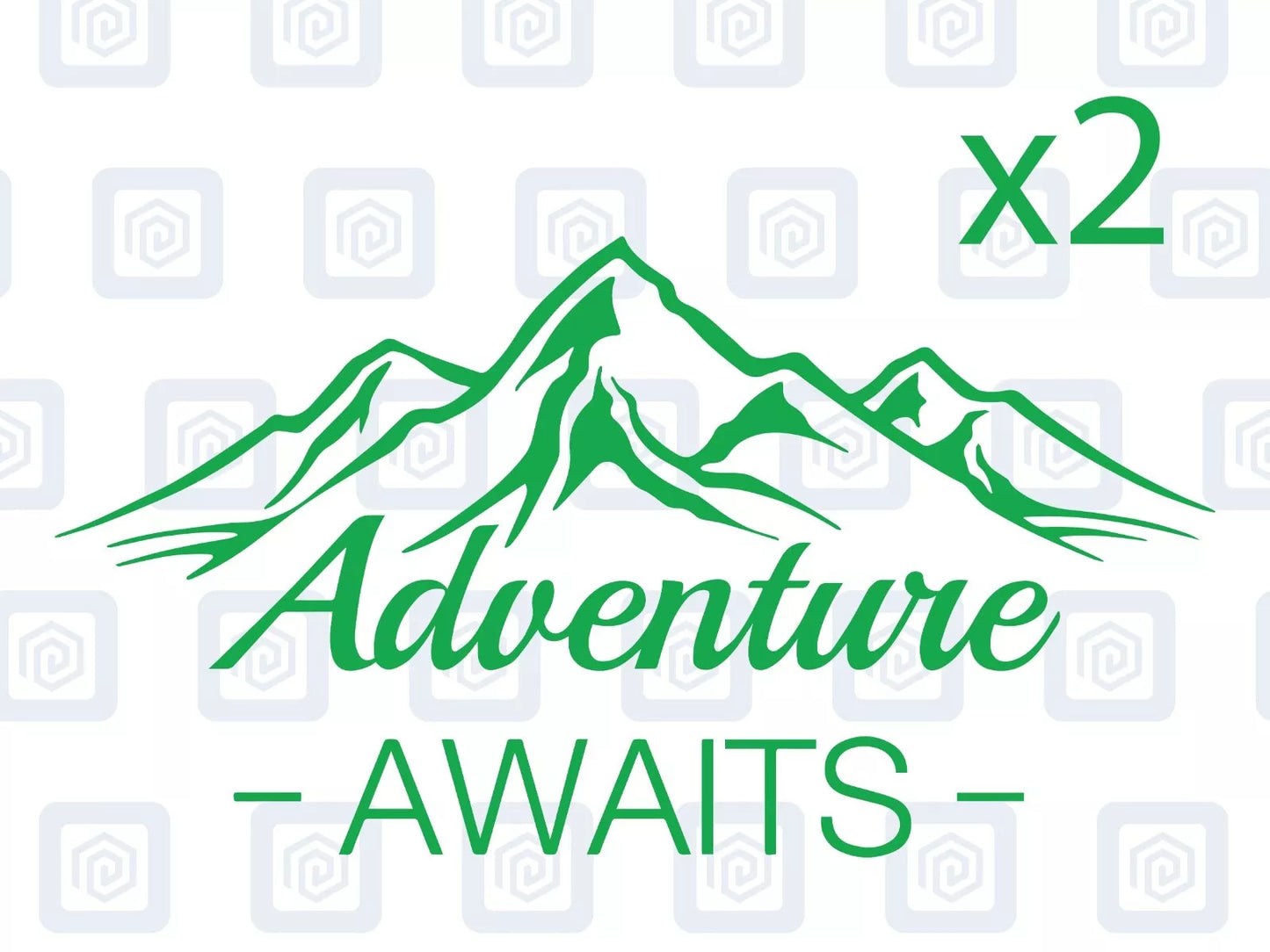 2x Adventure Awaits Vinyl Decals For Camper Motorhome Caravan Sticker Graphic