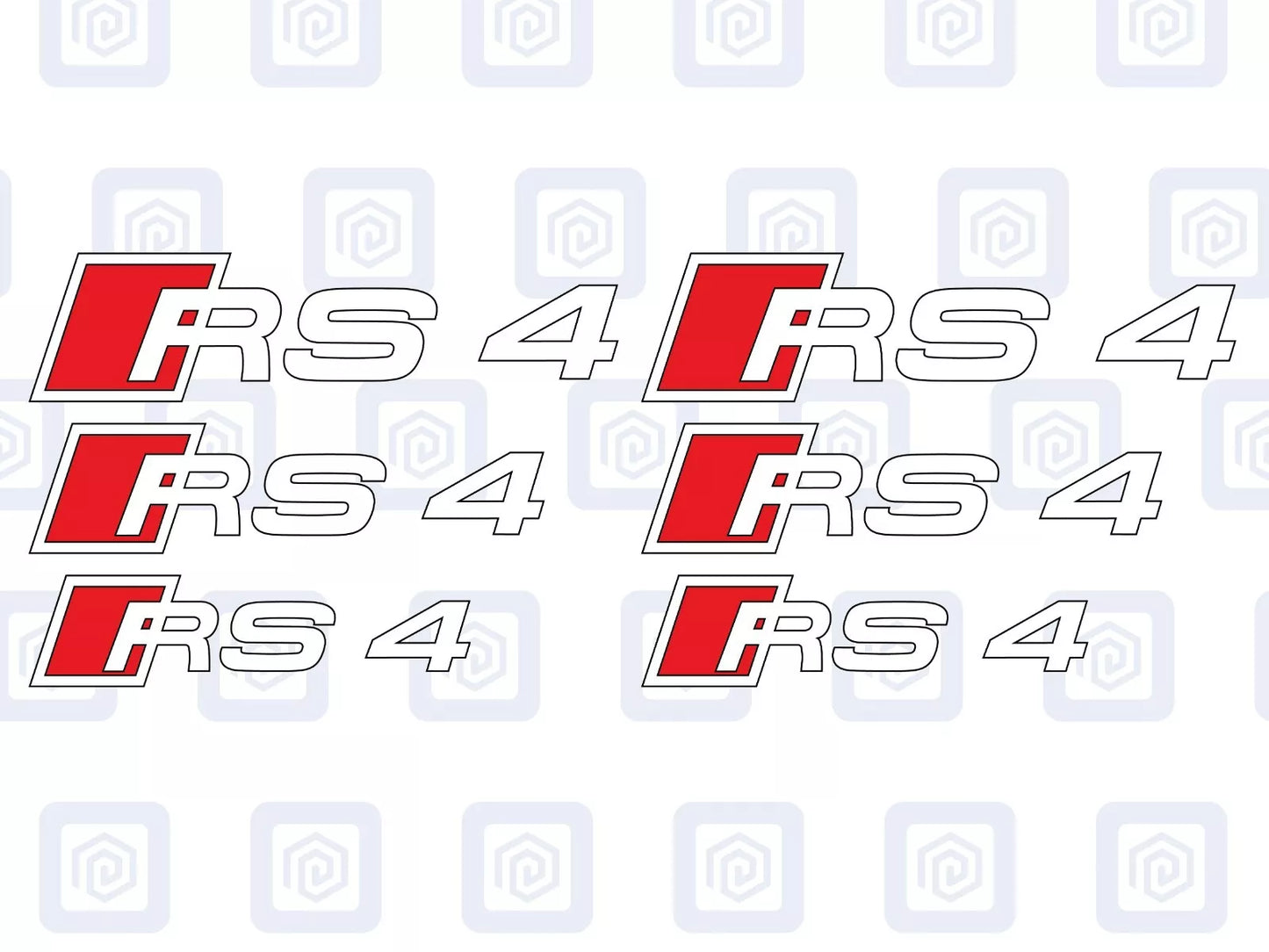 RS4 Brake Caliper Decals 2 Colour Fits RS3 RS4 RS5 RS6 RS7 RSQ5 sticker logos