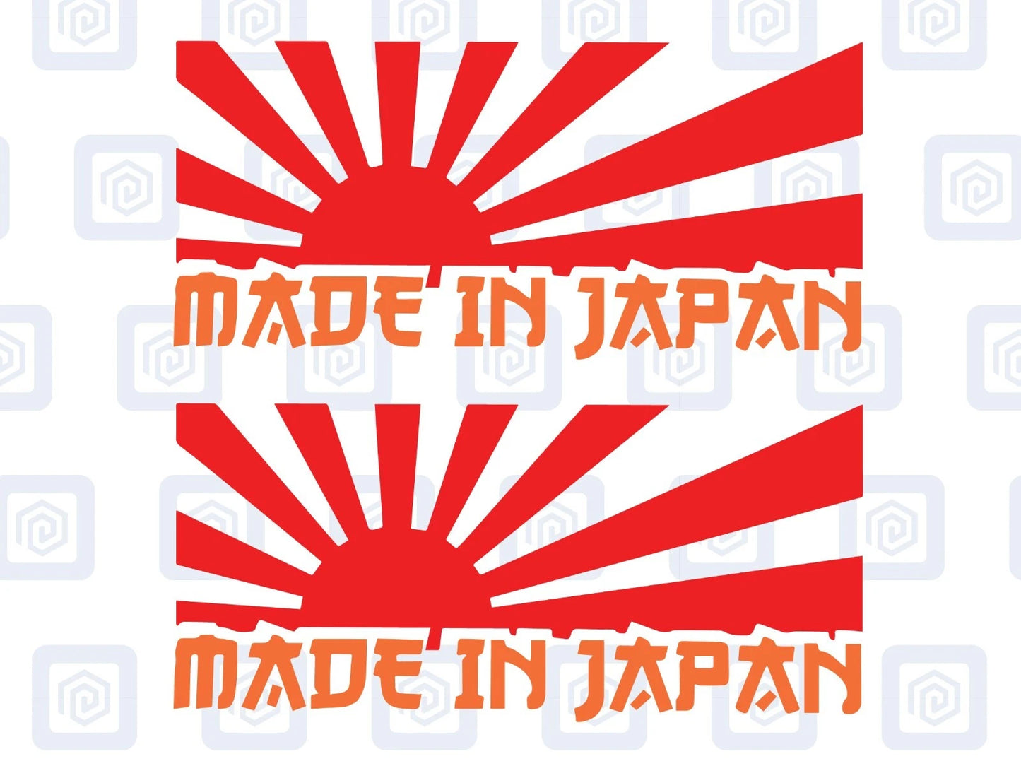 Made In Japan X2 JDM Sticker Decal 2 Colour Honda Mazda Toyota Nissan Suzuki