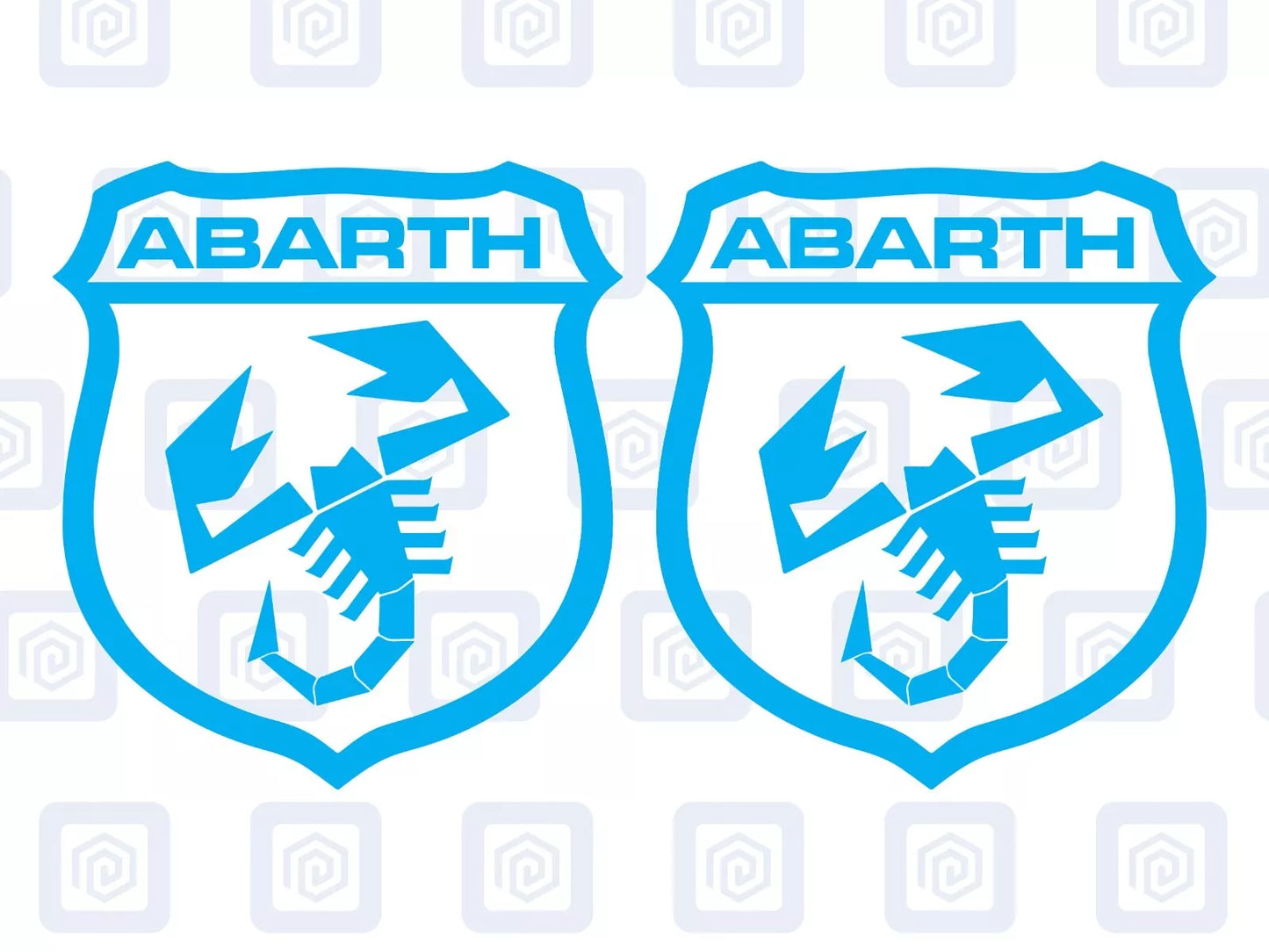 Fiat Abarth 500 595 695 Crest Scorpion Decal Sticker Pair (Set of 2)