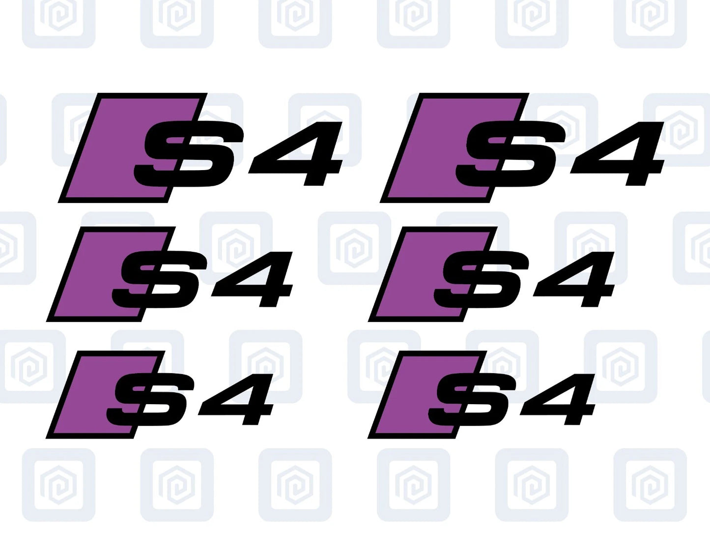 Audi S4 Style Brake Caliper Decals Fits A4 S4 B7 B8 B9 sticker logos (set of 6)