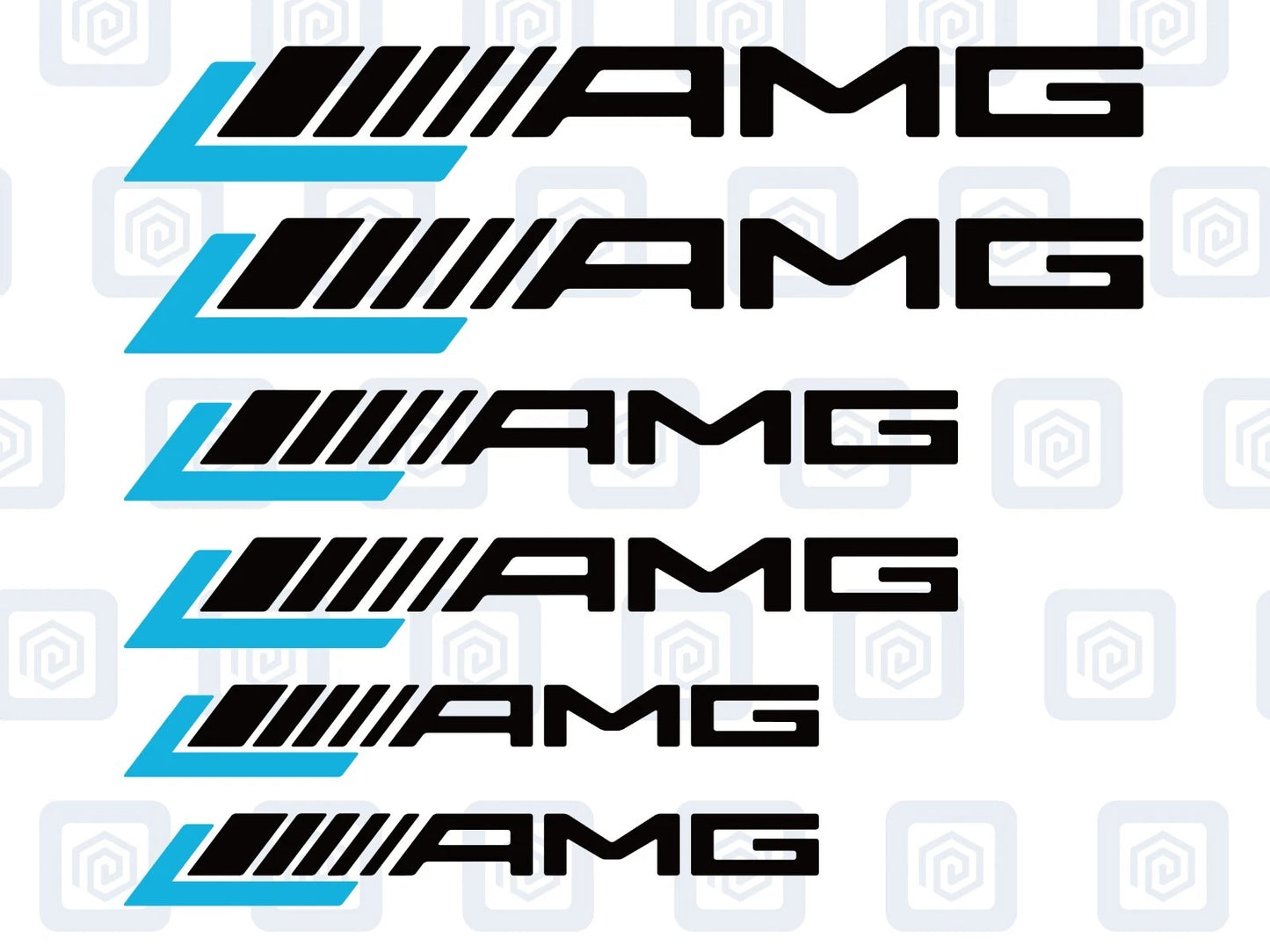 AMG Brake Caliper Decals sticker logos (set of 6)