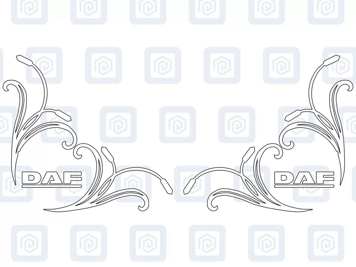 DAF Window Body Vinyl Decals For Truck Lorry XF XG XD XB CF LF Cab Pair x2