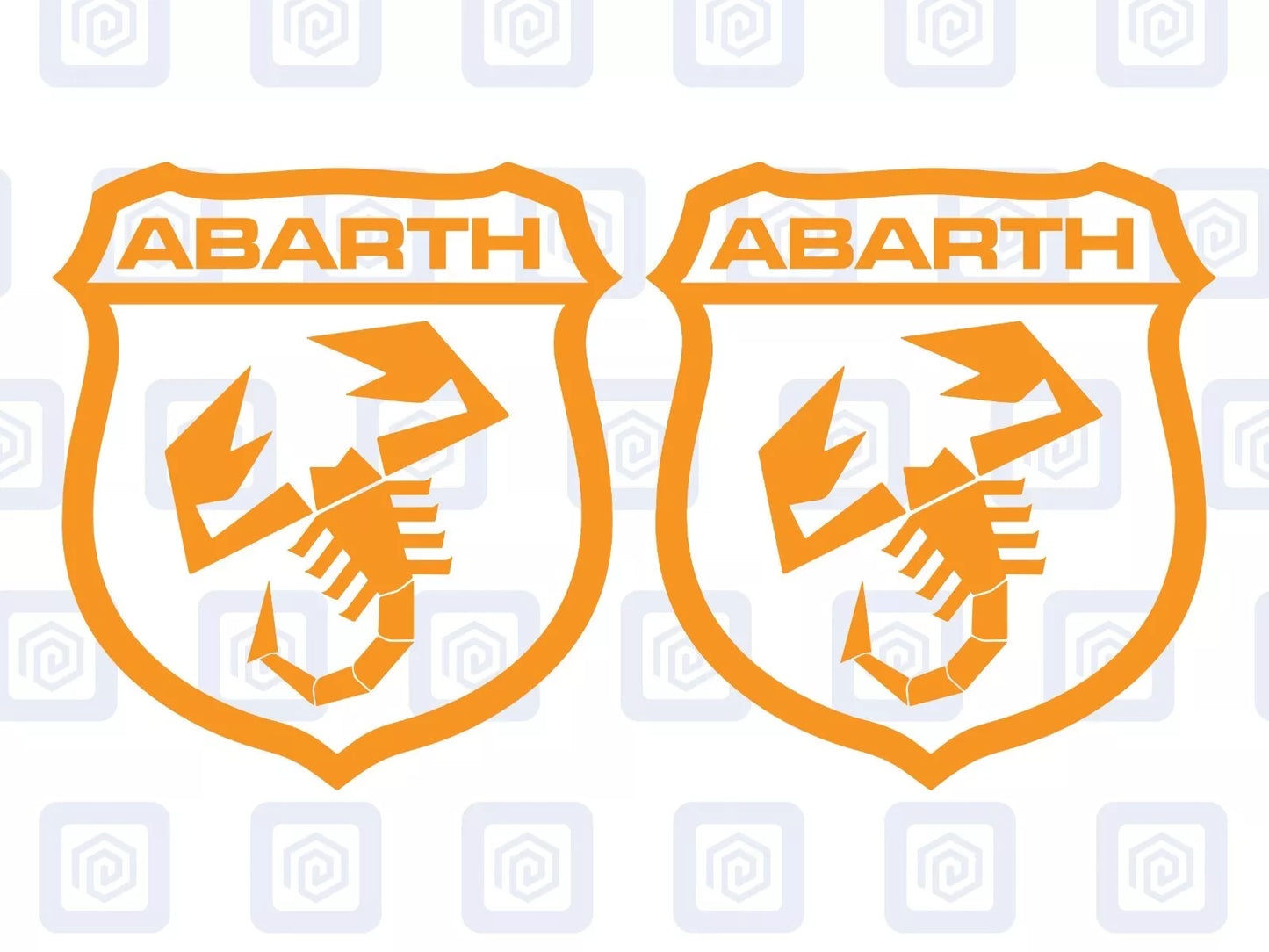 Fiat Abarth 500 595 695 Crest Scorpion Decal Sticker Pair (Set of 2)