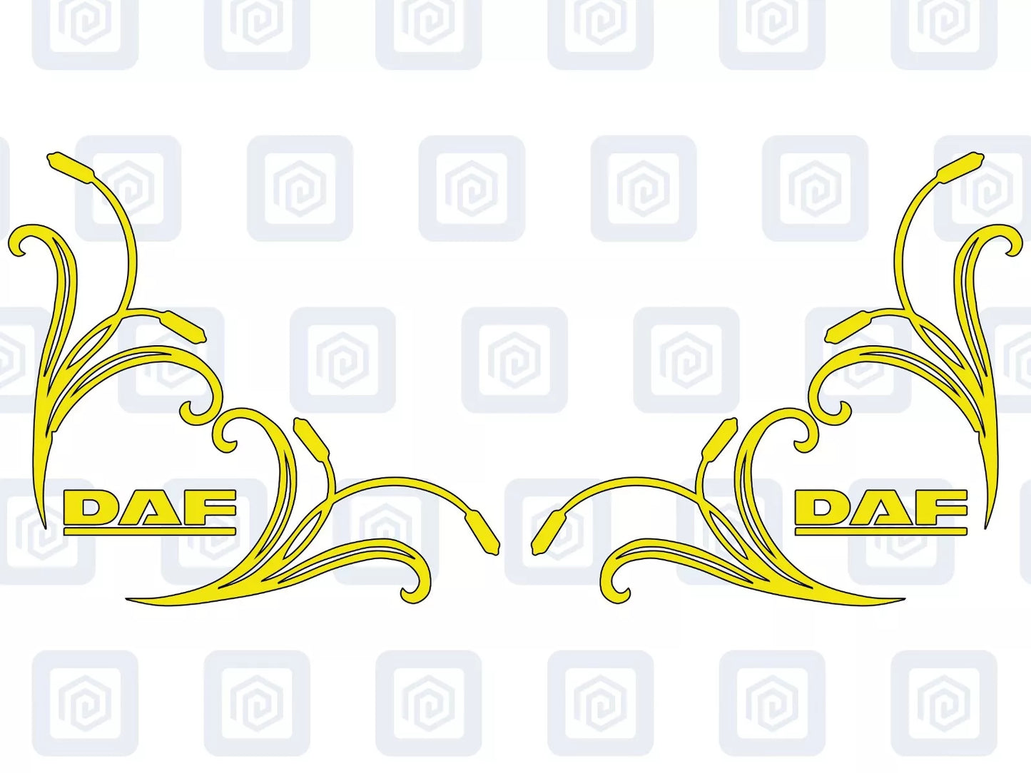 DAF Window Body Vinyl Decals For Truck Lorry XF XG XD XB CF LF Cab Pair x2