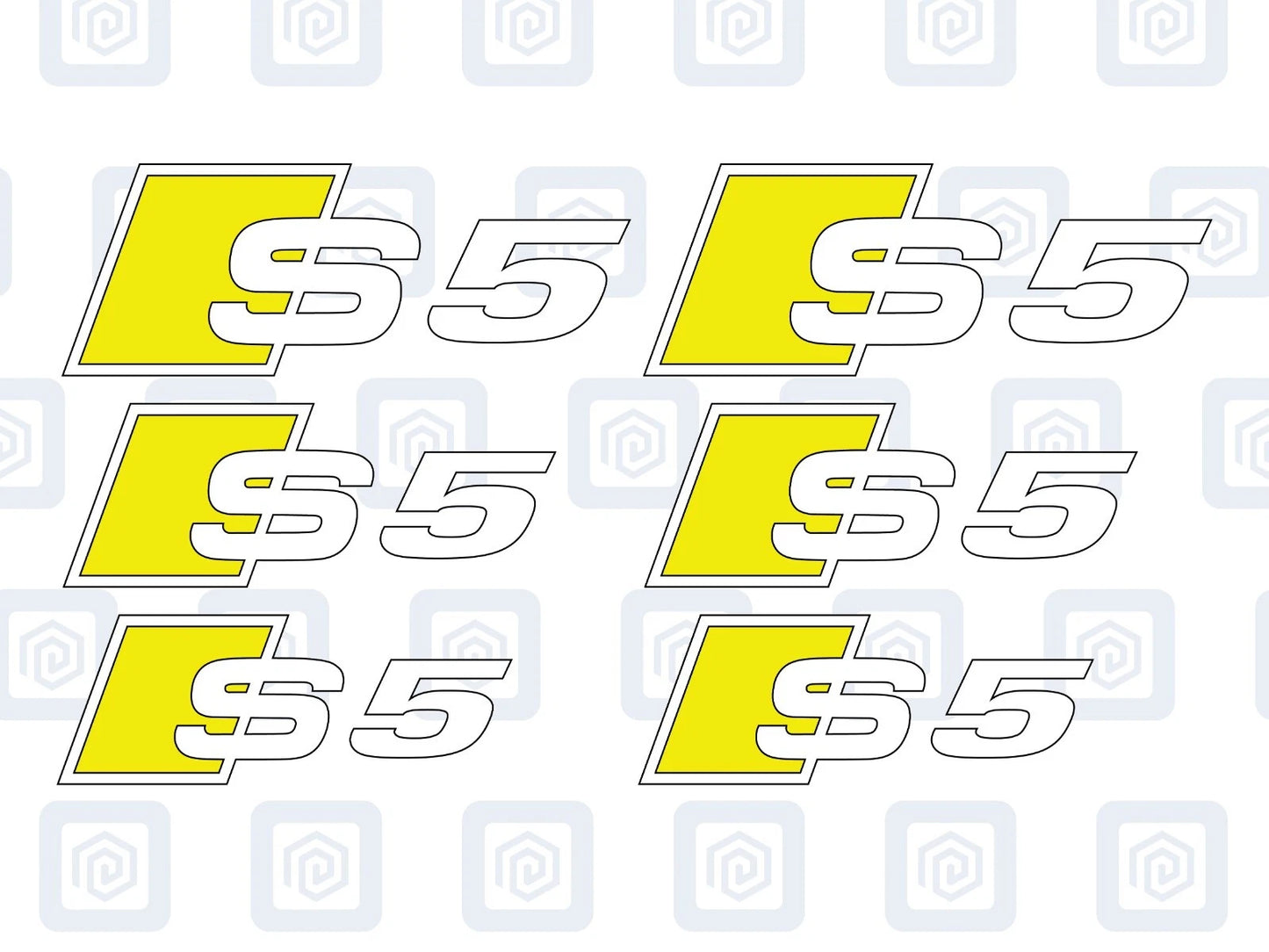 Audi S5 Brake Caliper Decals 2 Colour Fits A5 S5 RS5 5 High Temp Sticker Logos