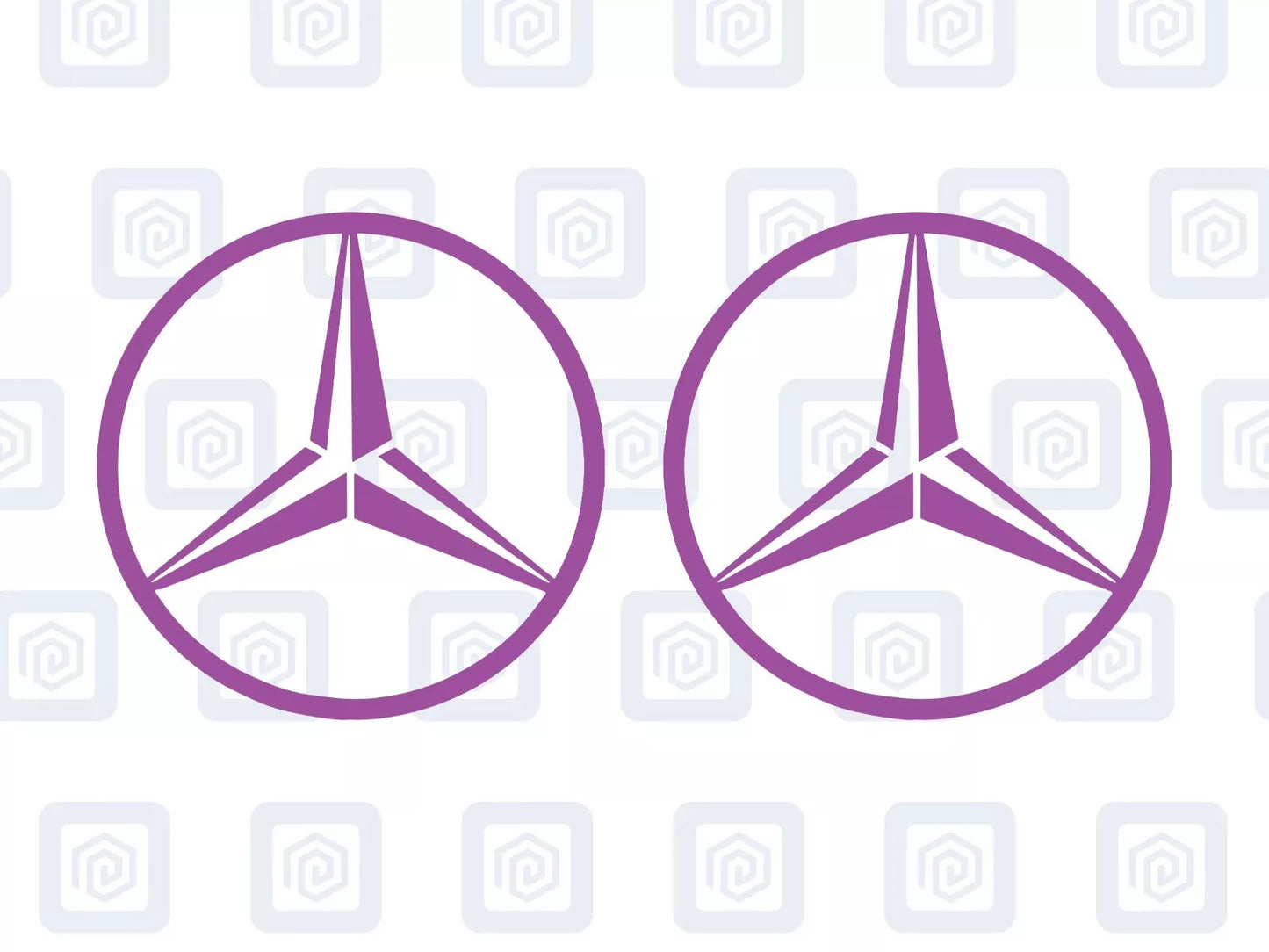 Mercedes Benz Style Vinyl Decal Sticker Logo x 2 AMG A B C E S CLASS
