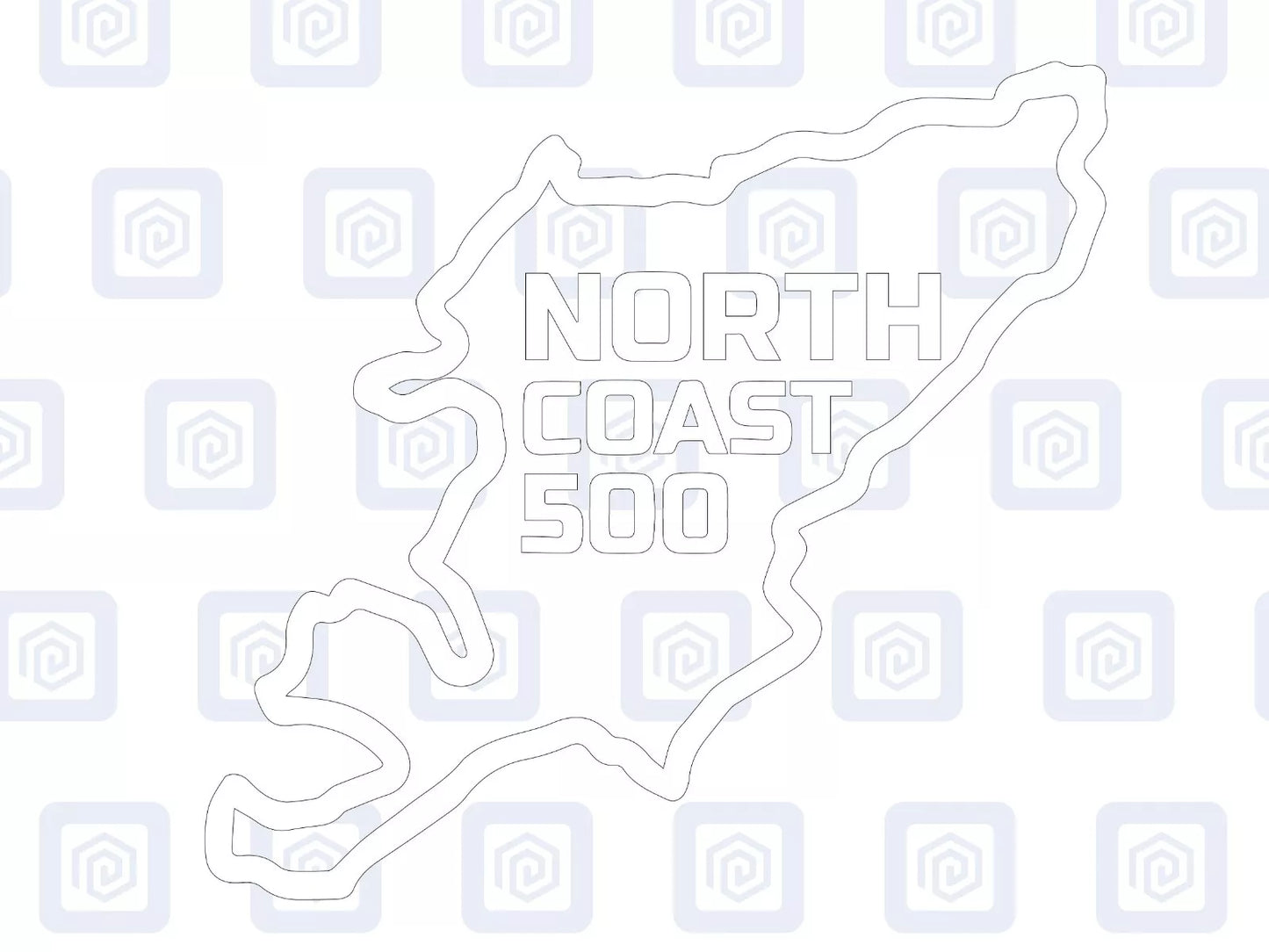 NC500 North Coast 500 Map Sticker Decal Graphic