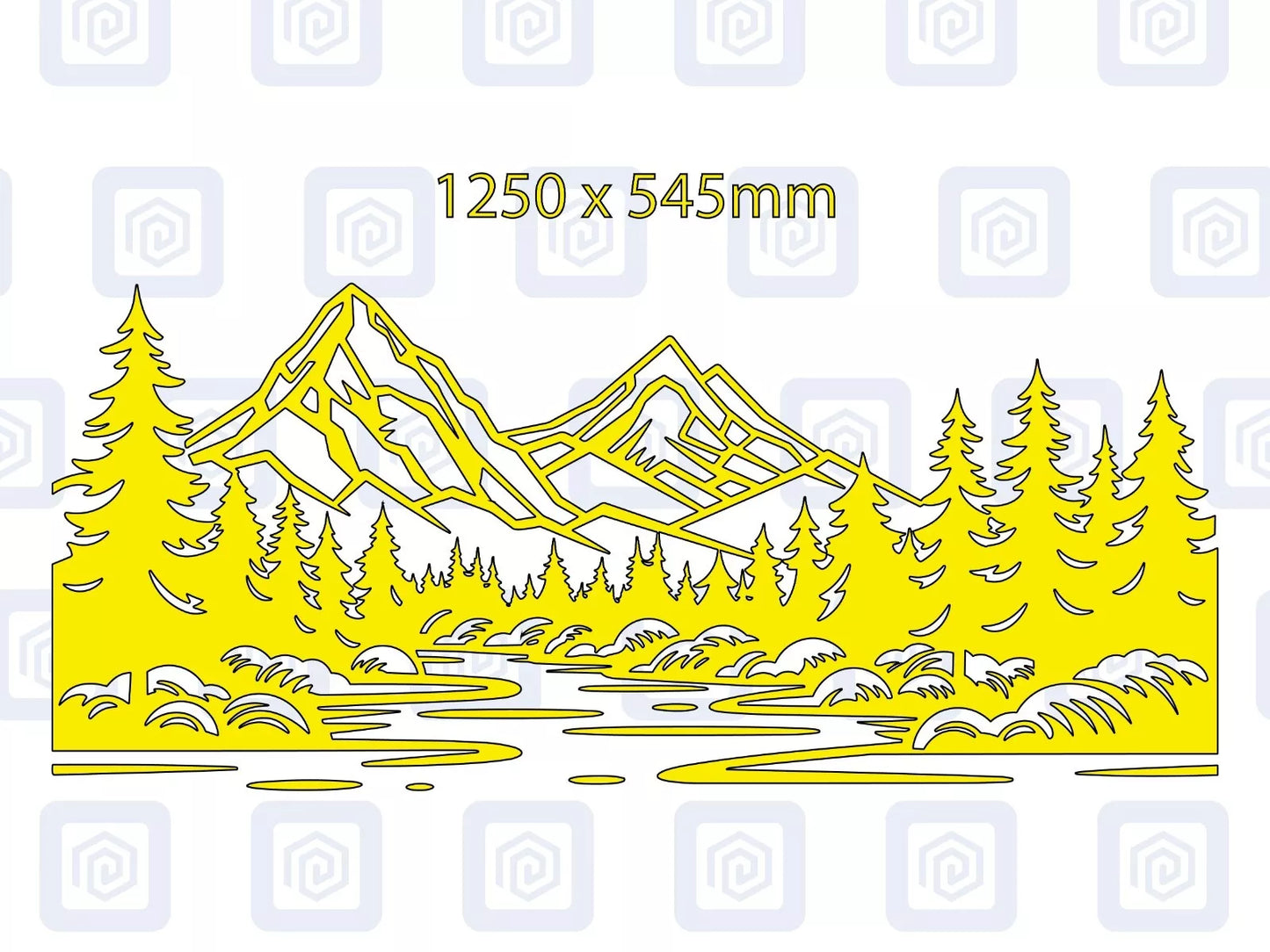 XL Mountain River Scenic Vinyl Decals For Camper Van Caravan Sticker Graphic