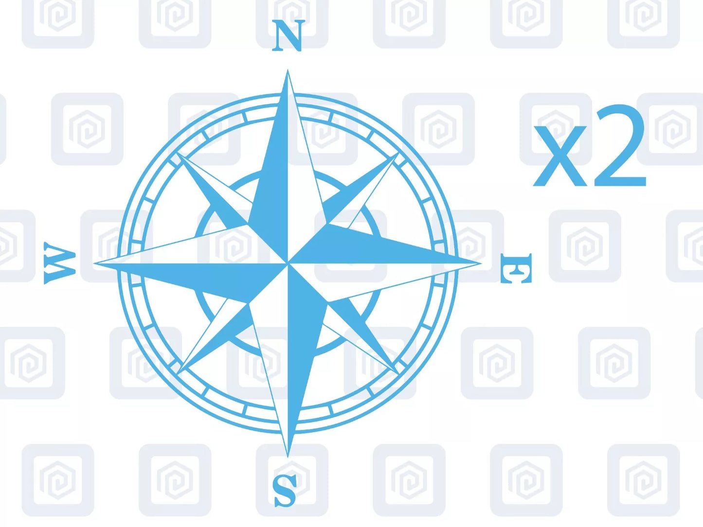 2x Compass Vinyl Decals For Camper Motorhome Caravan Sticker Graphic Nautical