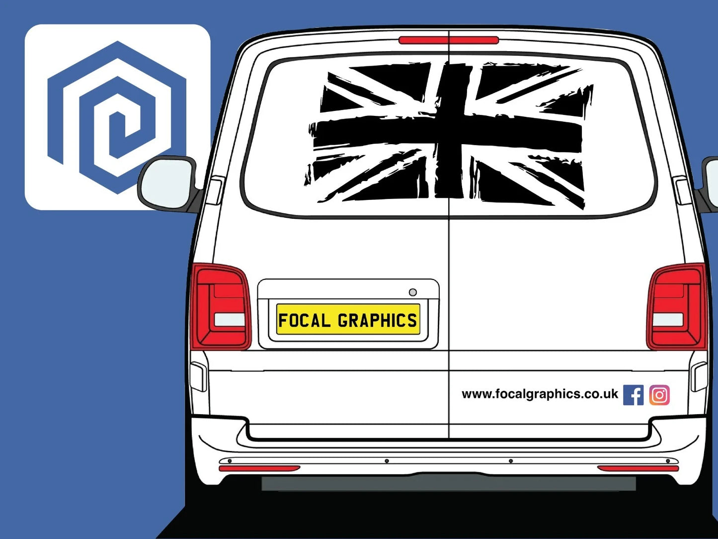 LARGE Union Jack Decal Campervan Van Caravan Sticker Graphic Motorhome Camper