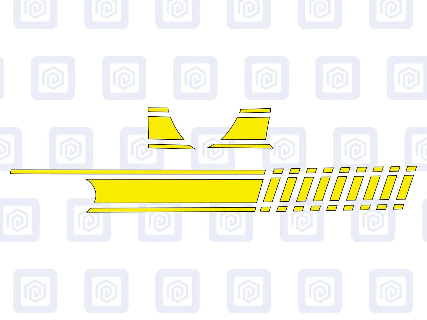 Fiat 500 Dashboard Decal To Match Side Stripes Customised Colour Sticker Sport