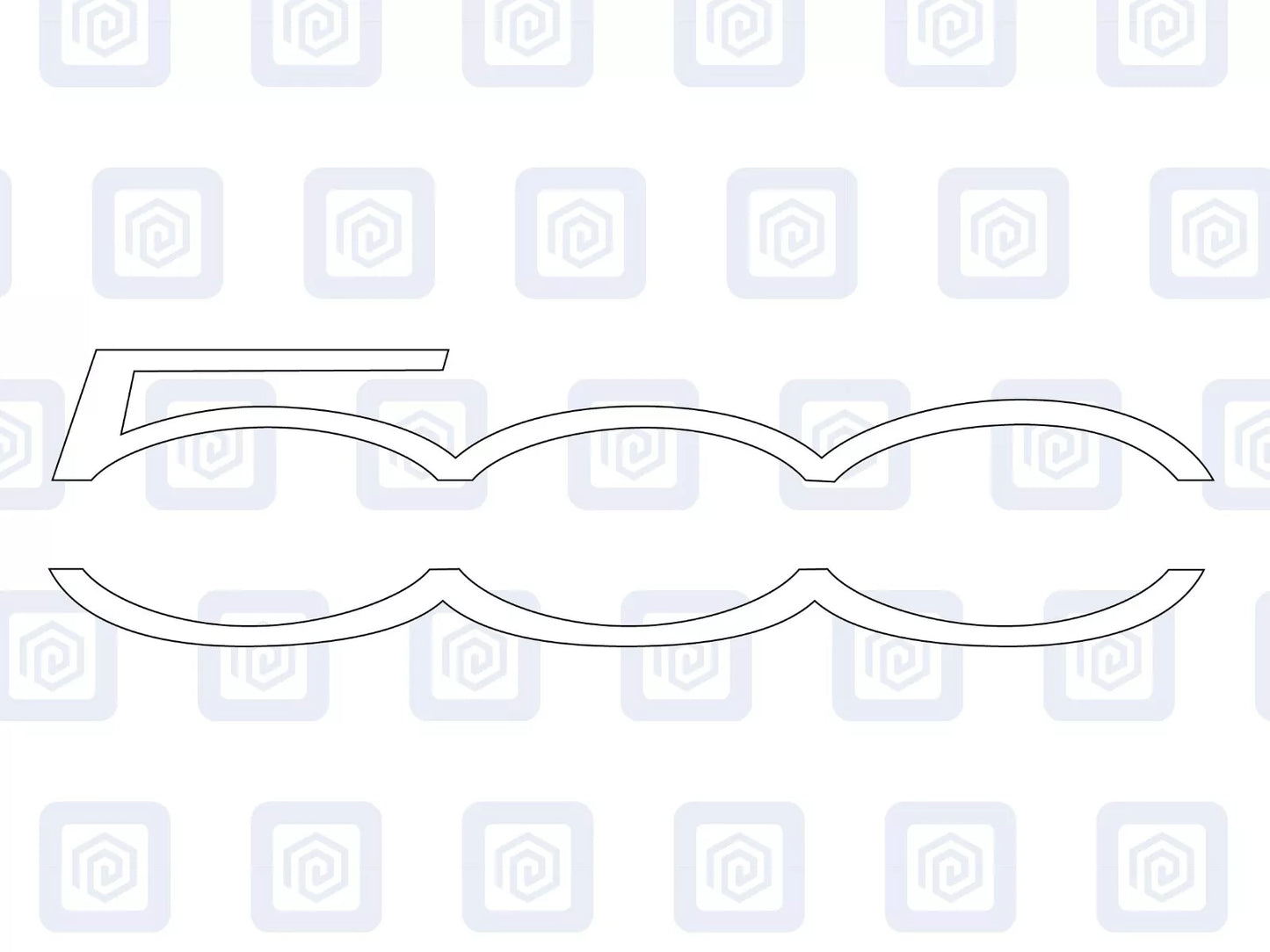 Fiat 500 Boot Handle Decal Sticker Inlay Abarth Graphic Sport Pop S Moulding