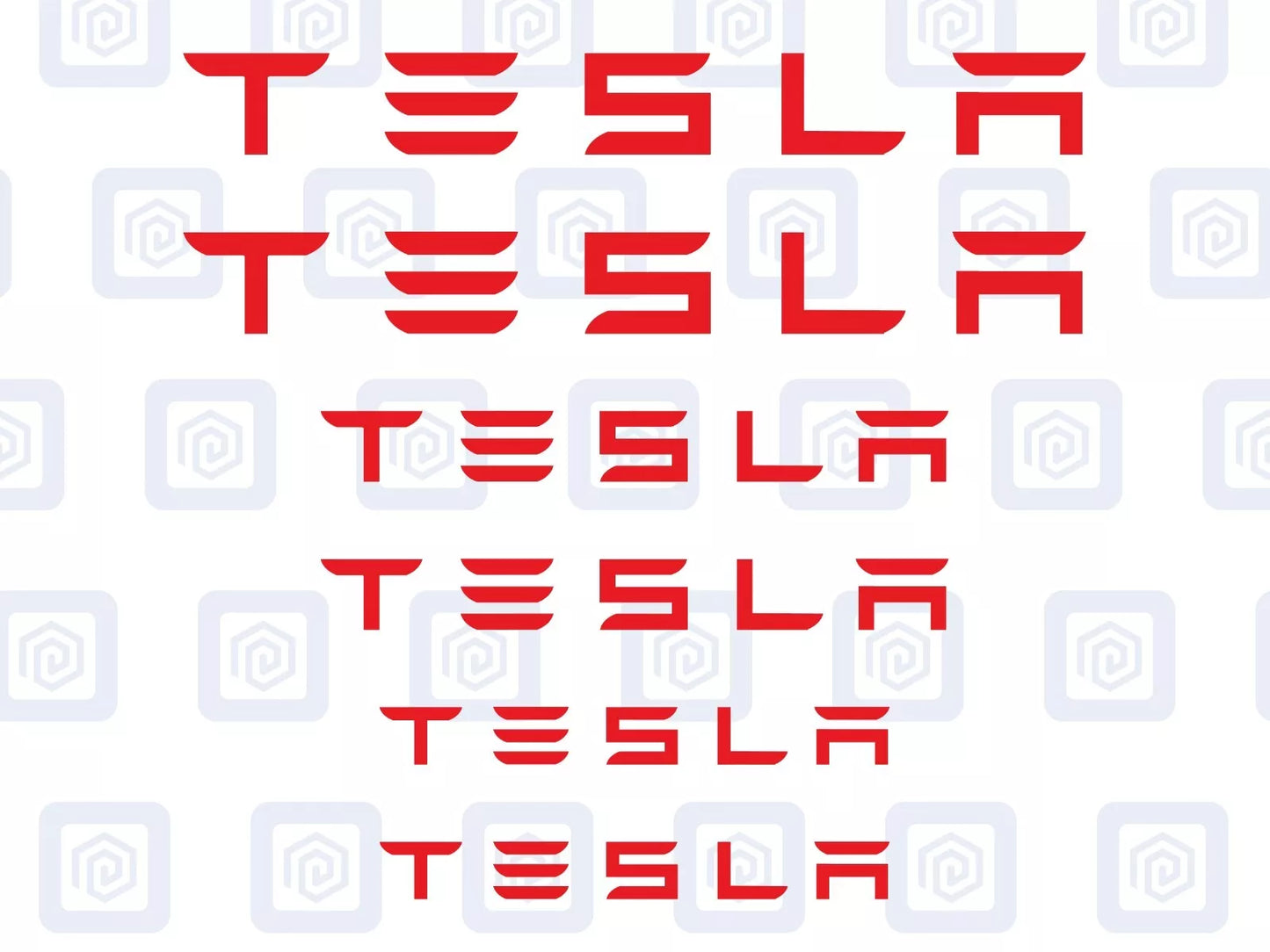 Tesla Brake Caliper Decals Sticker Logos (set of 6) Model 3 S X Y
