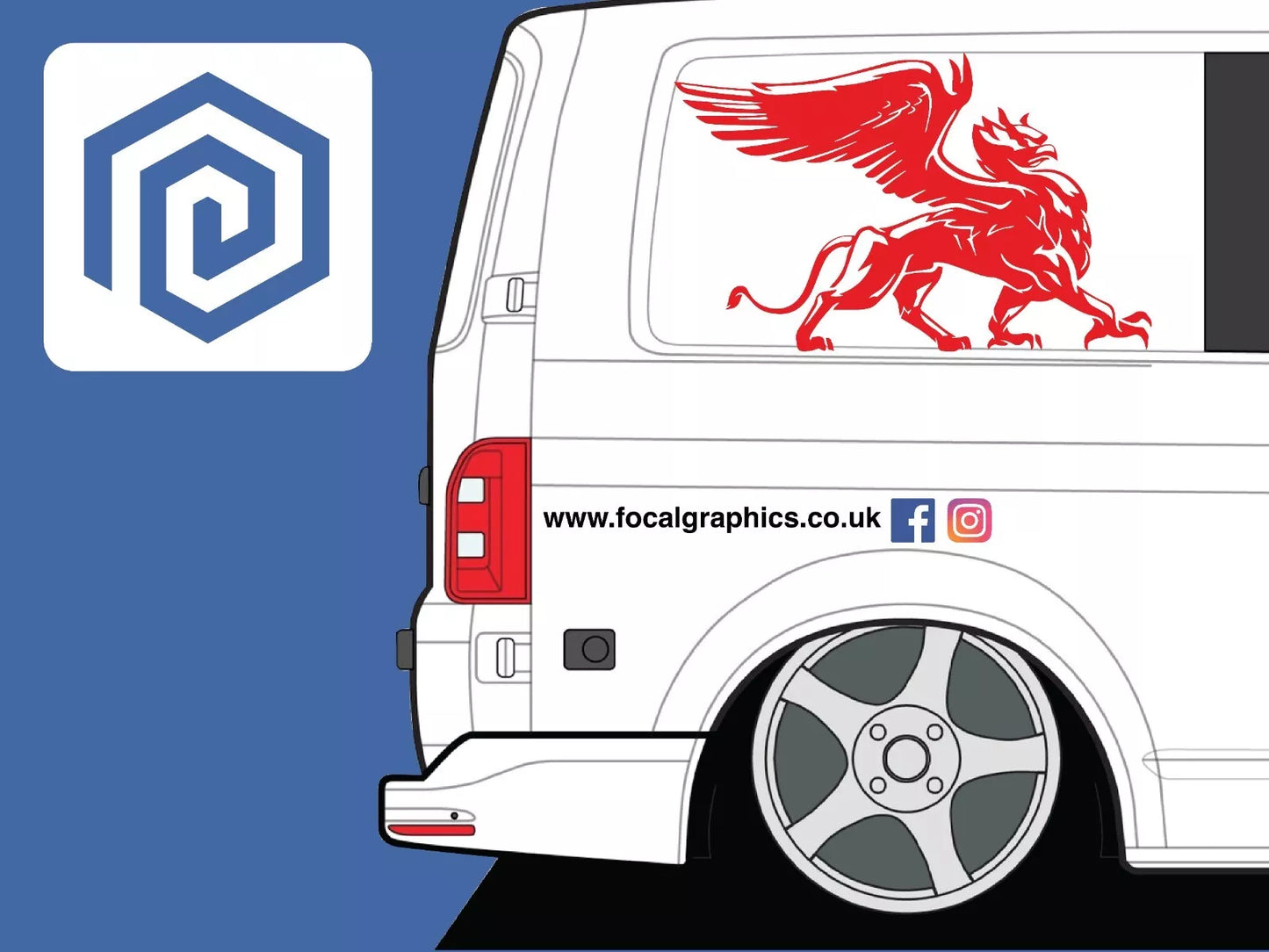 Griffin Mythical Animal Vinyl Decals For Campervan Van Caravan Sticker Graphic