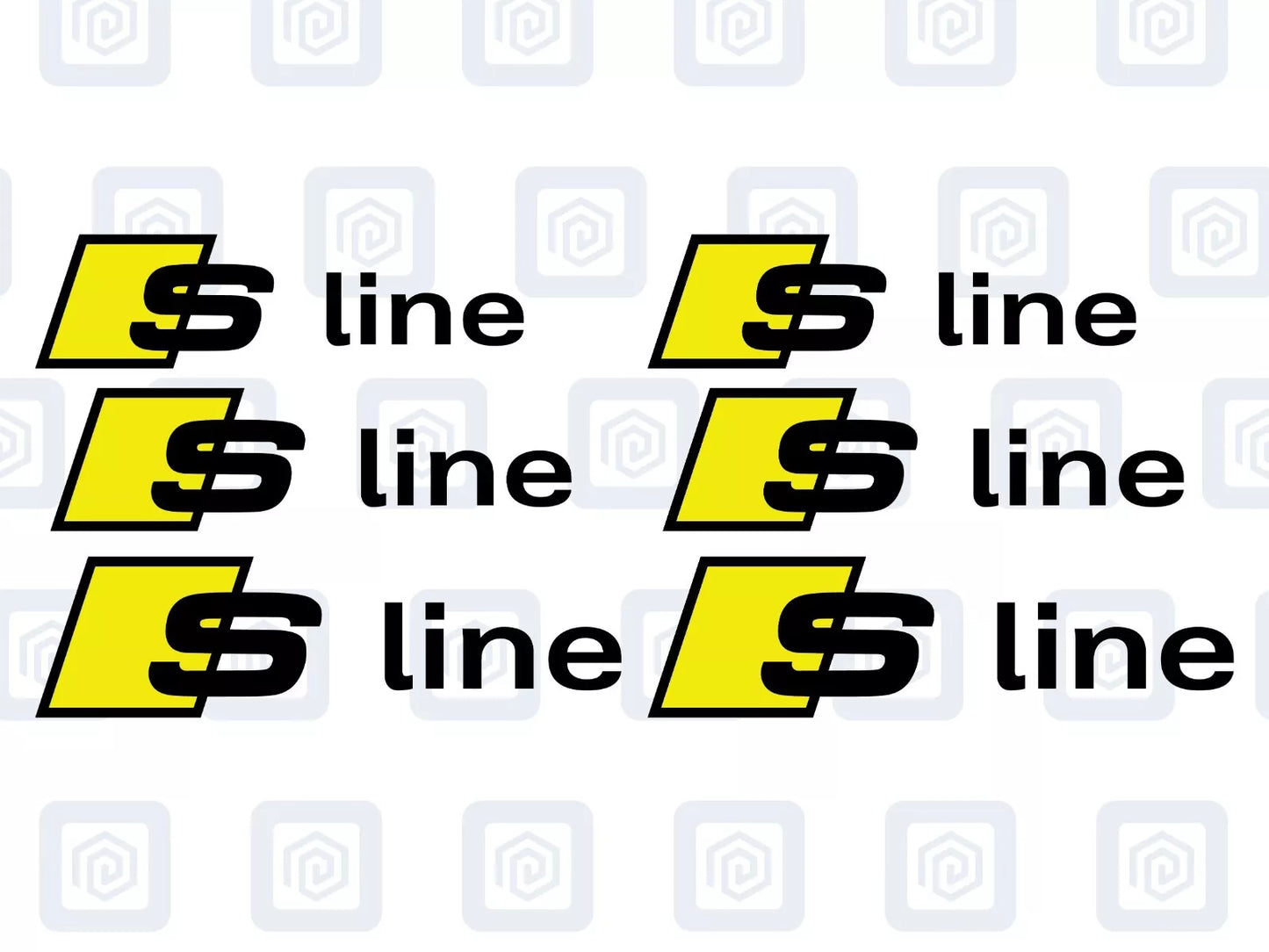 Audi S Line Brake Caliper Decal Fits A1 A3 A4 A5 A6 A7 sticker logo (set of 6)