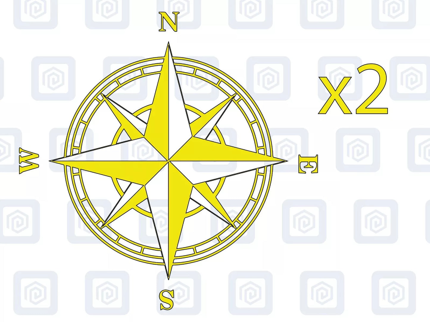 2x Compass Vinyl Decals For Camper Motorhome Caravan Sticker Graphic Nautical