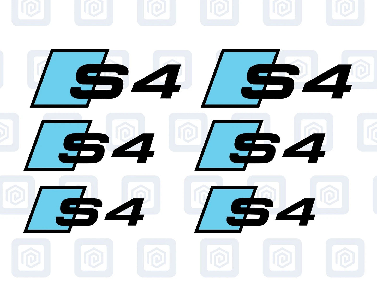 Audi S4 Style Brake Caliper Decals Fits A4 S4 B7 B8 B9 sticker logos (set of 6)