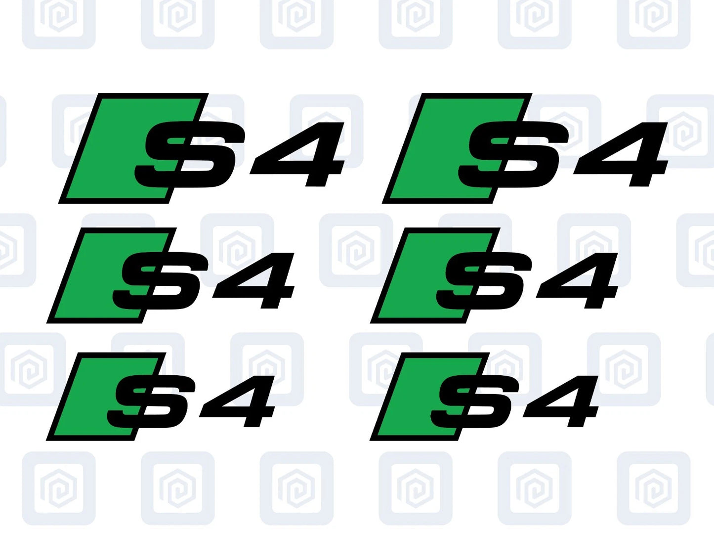Audi S4 Style Brake Caliper Decals Fits A4 S4 B7 B8 B9 sticker logos (set of 6)