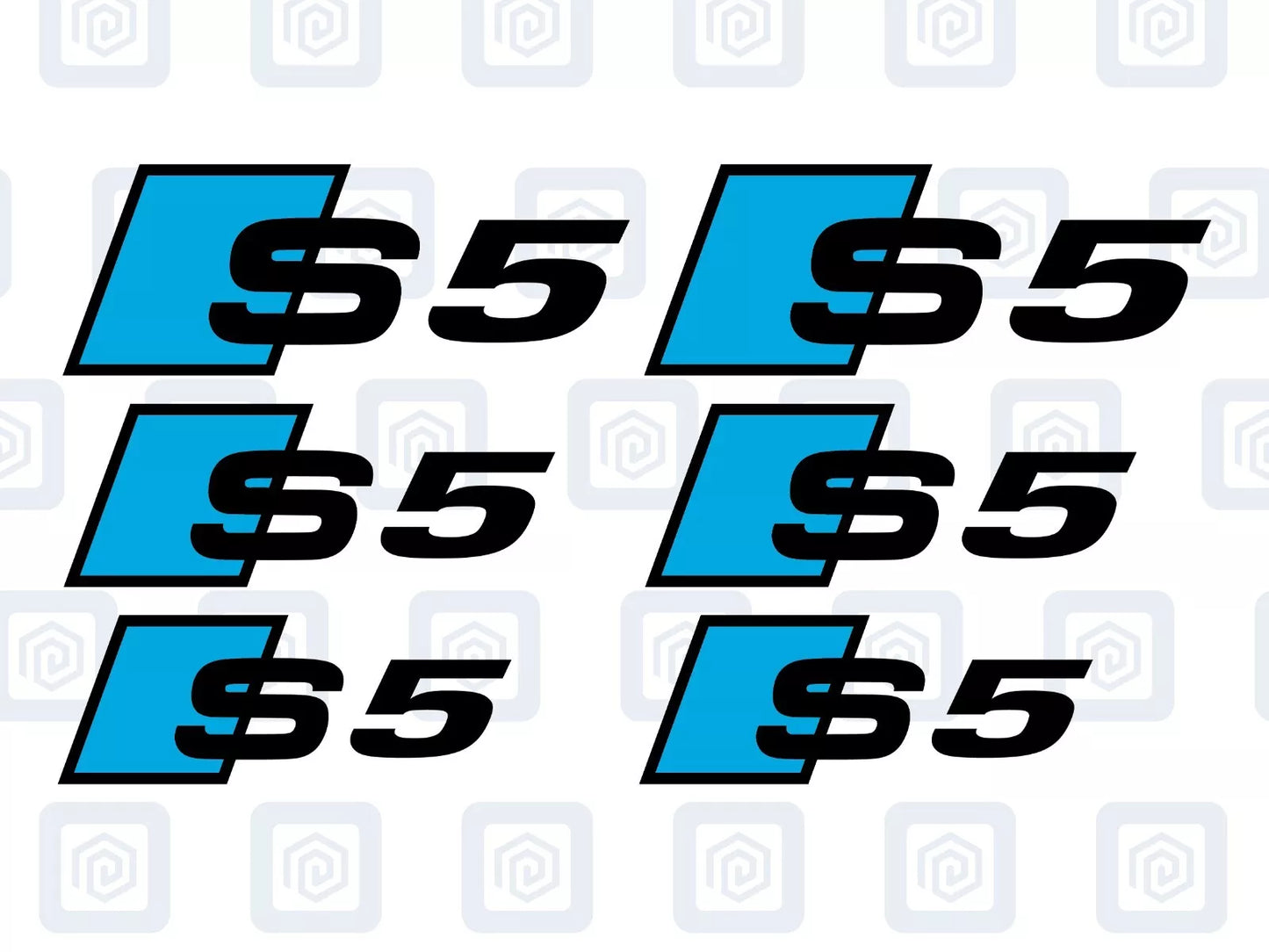 S5 Brake Caliper Decals 2 Colour Fits A5 S5 RS5 5 High Temp Sticker Logos