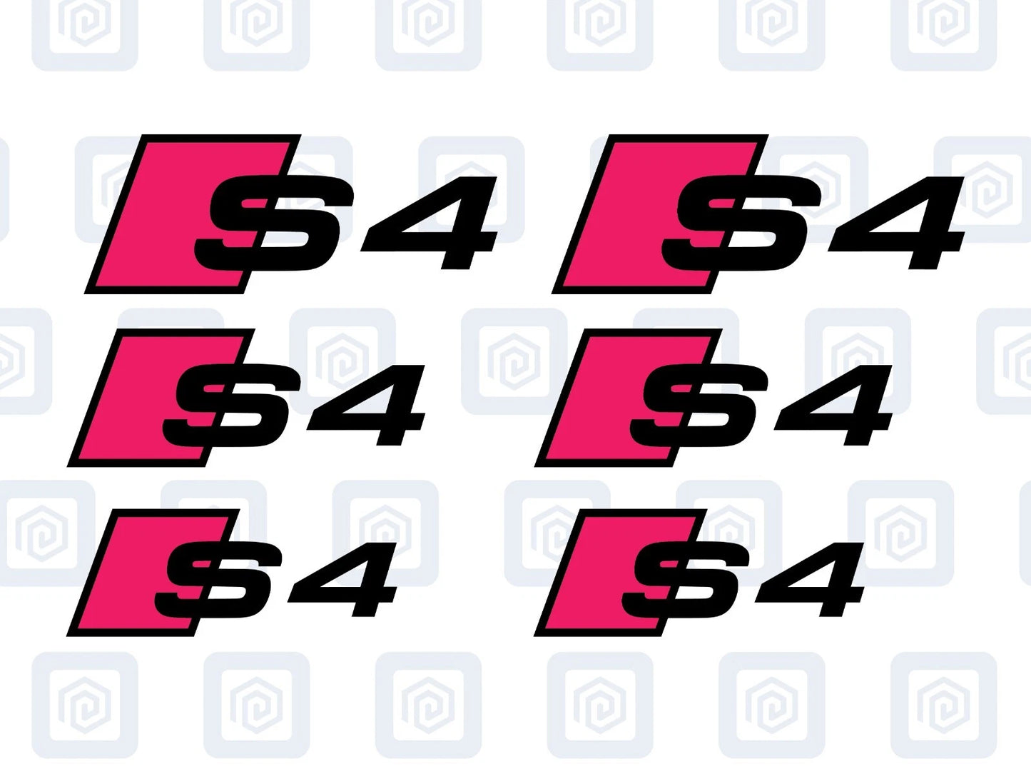 Audi S4 Style Brake Caliper Decals Fits A4 S4 B7 B8 B9 sticker logos (set of 6)