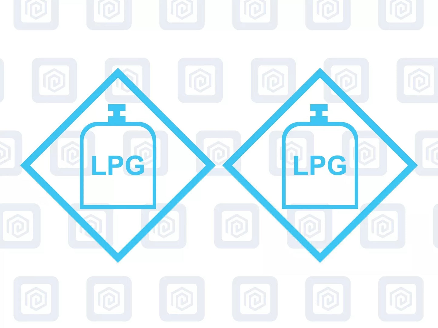 LPG Gas Warning Sign Custom Colour sticker logos (set of 2)