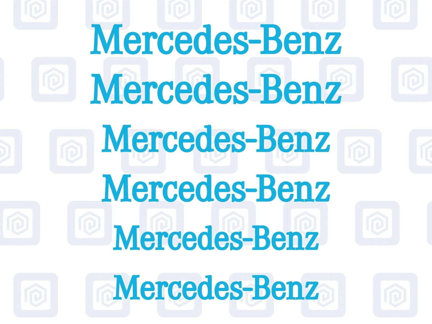 Mercedes Benz Style Brake Caliper Decals Stickers AMG A45 C63 (x 6) Straight