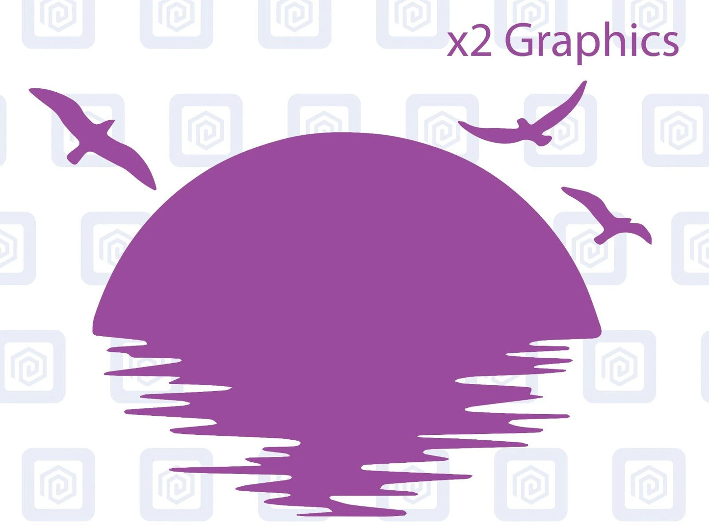 Sun Set Birds Vinyl Decal For Campervan Van Caravan Sticker Graphic Camping