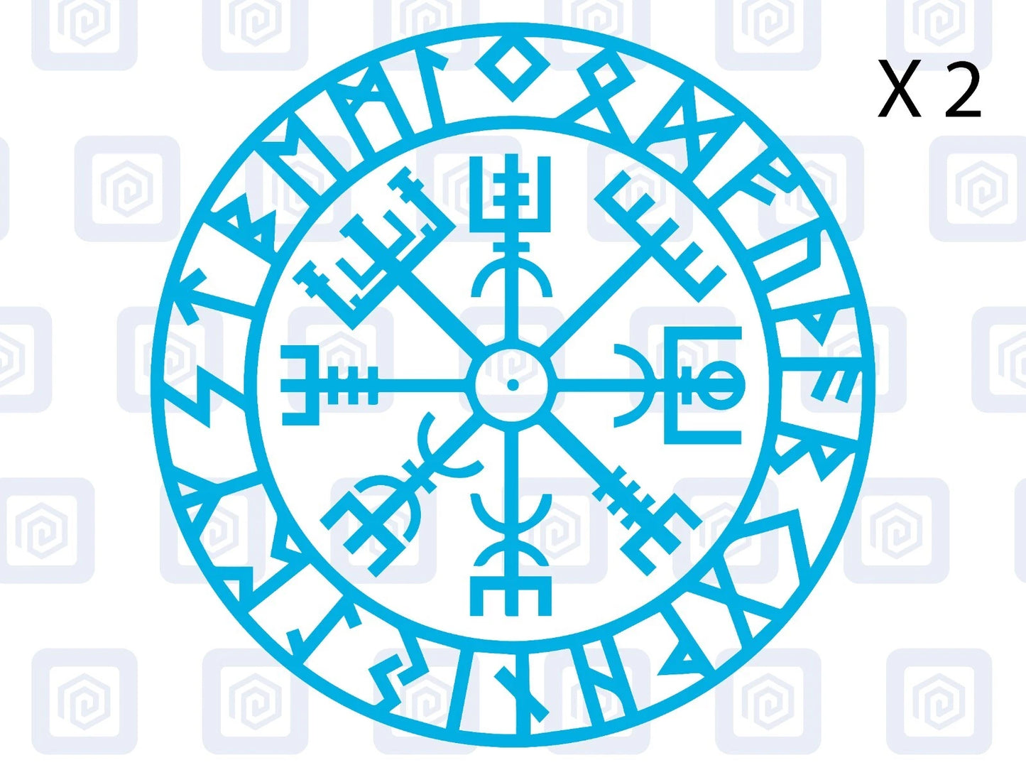 Viking Rune Compass Vinyl Decal For Camper Van Caravan Motorhome Campervan