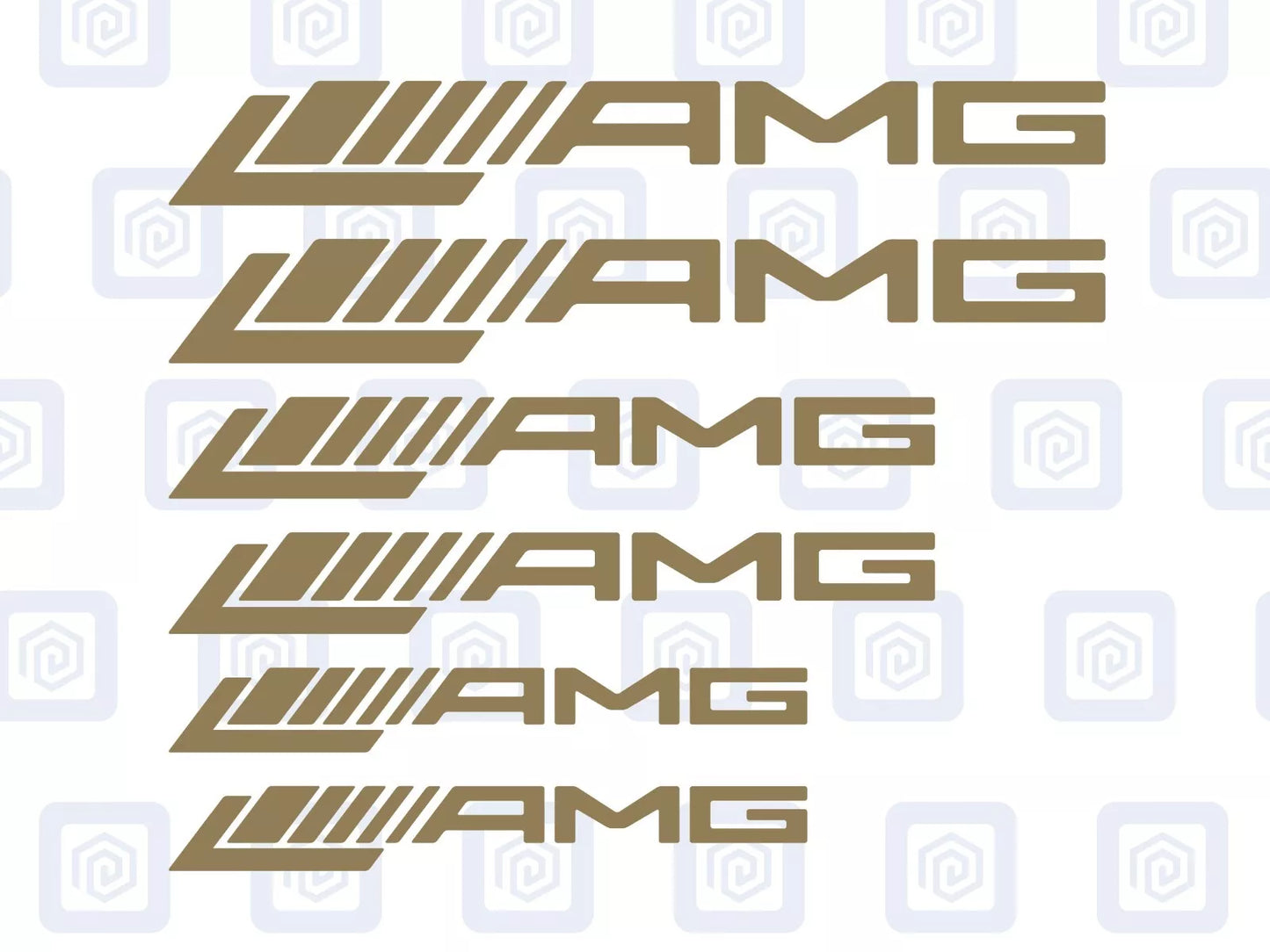 AMG Brake Caliper Decals sticker logos (set of 6)