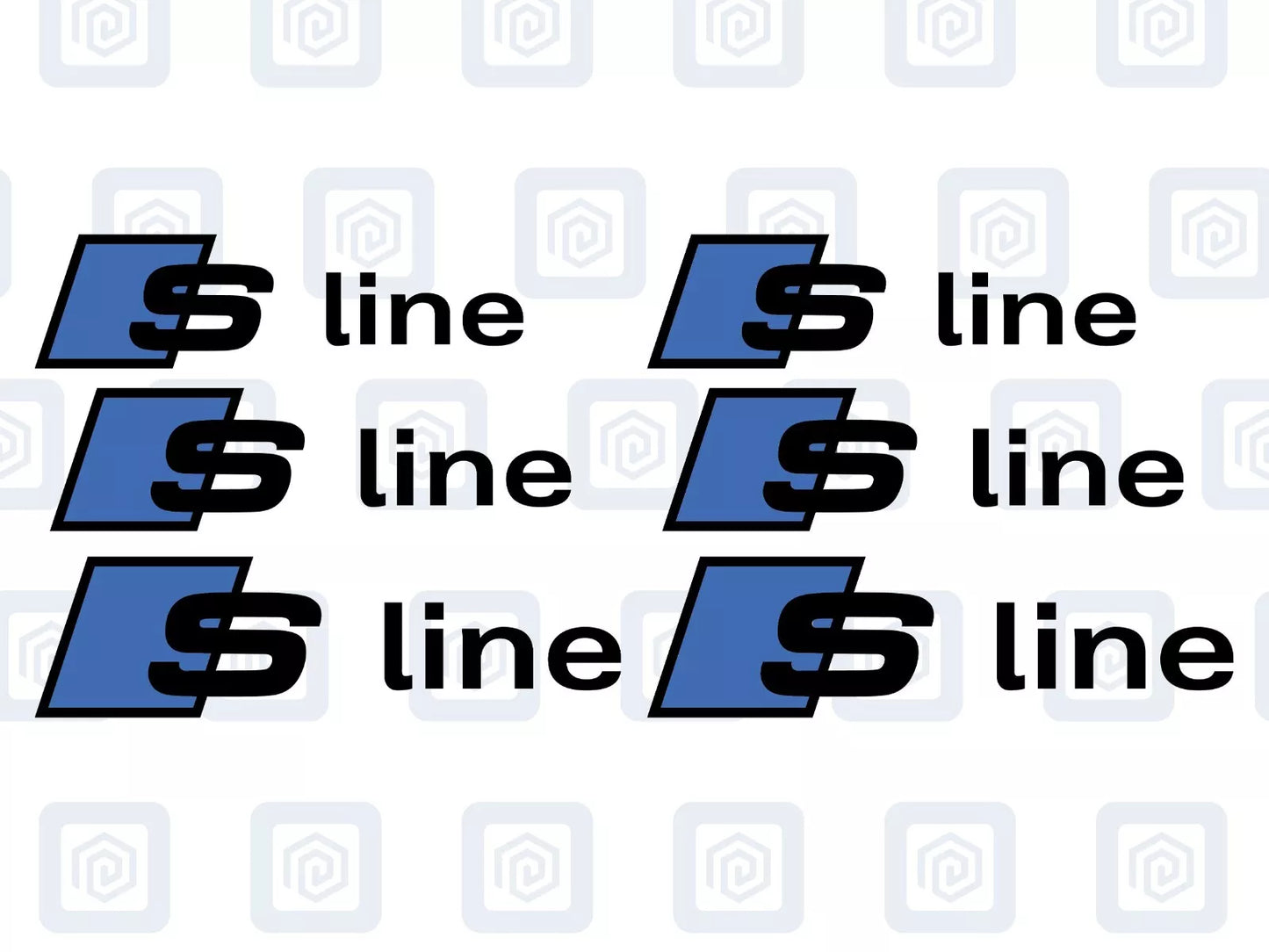 Audi S Line Brake Caliper Decal Fits A1 A3 A4 A5 A6 A7 sticker logo (set of 6)