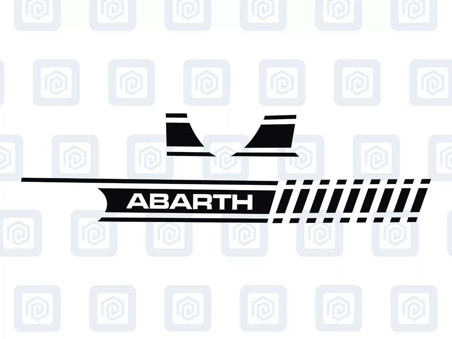 Fiat 500 Abarth Dashboard Decal To Match Side Stripes Customised Colour Sticker