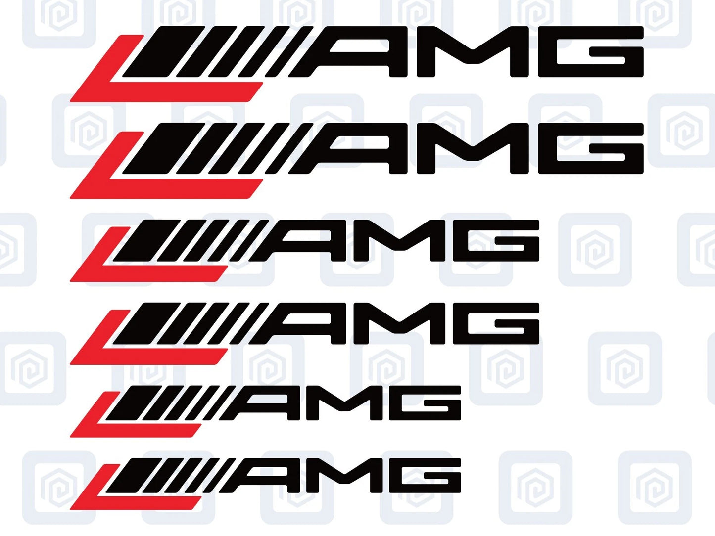 AMG Brake Caliper Decals sticker logos (set of 6)