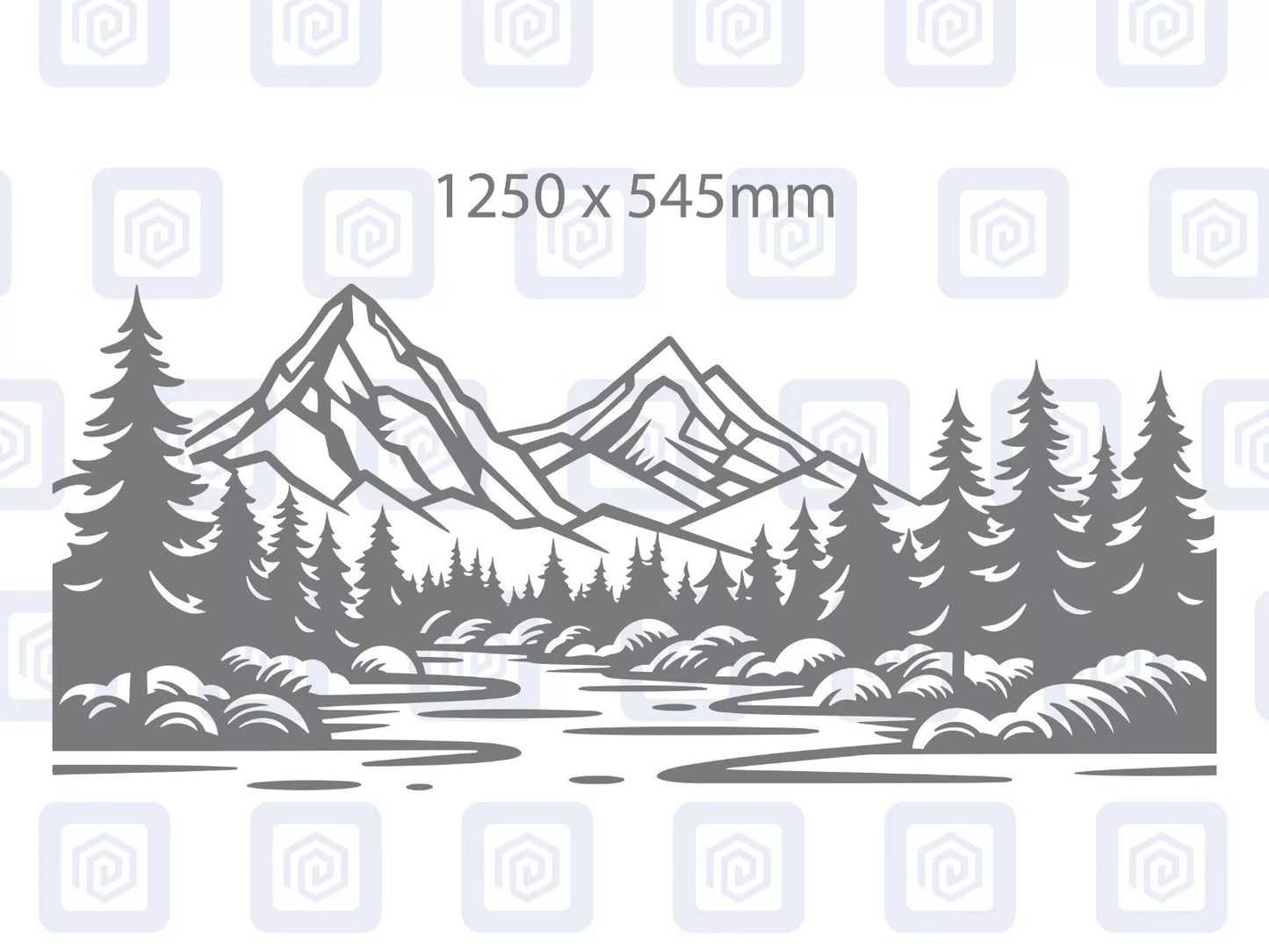 XL Mountain River Scenic Vinyl Decals For Camper Van Caravan Sticker Graphic