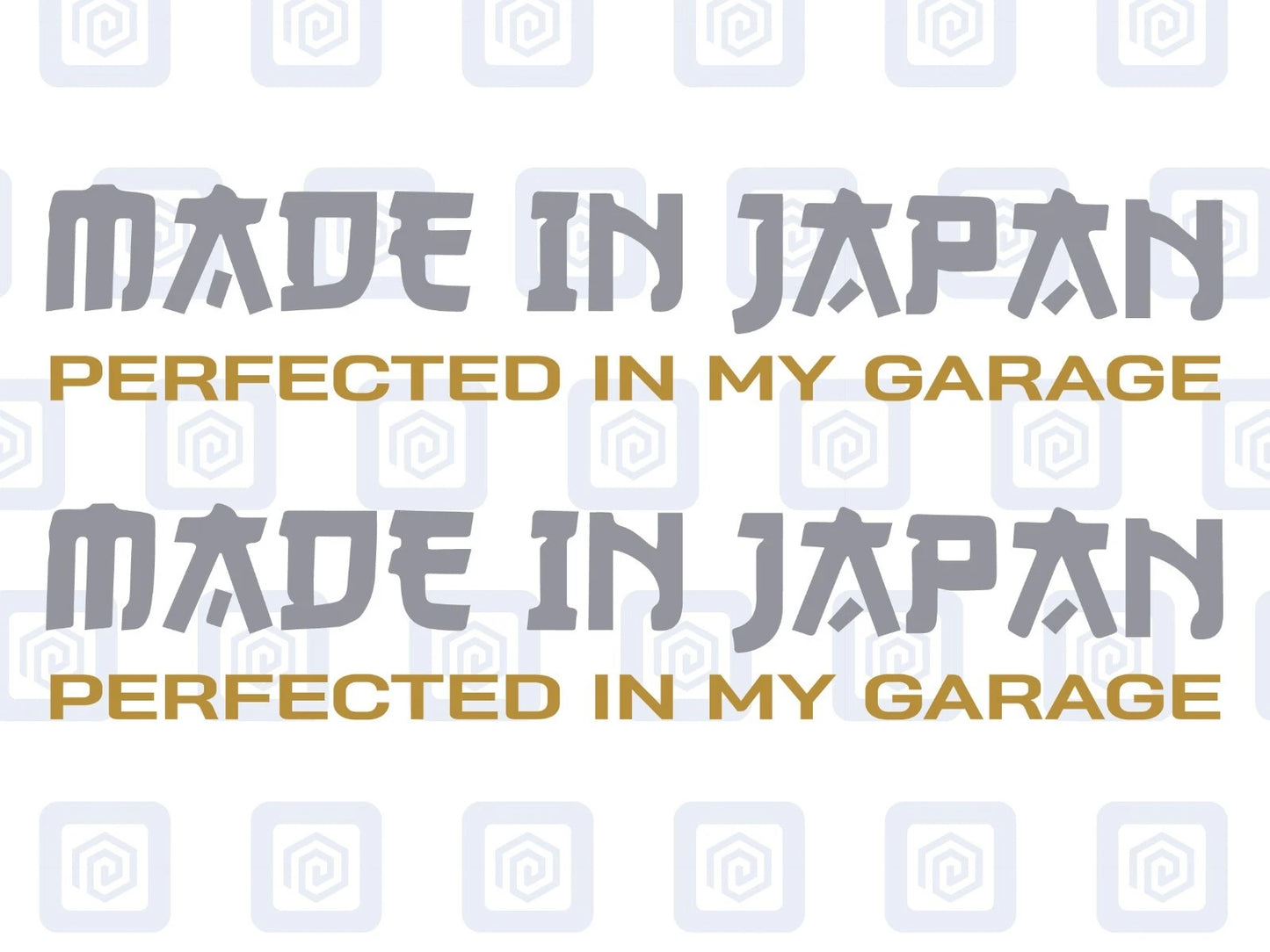 Made In Japan Garage JDM Sticker Decal 2 Colour Honda Mazda Toyota Nissan Suzuki