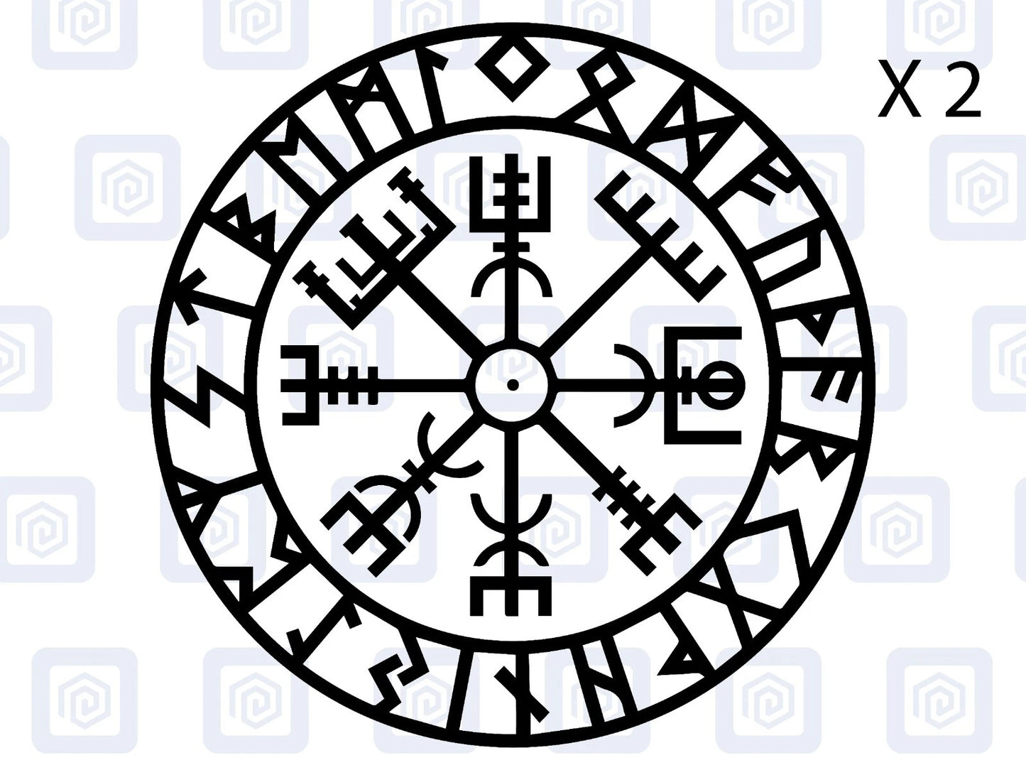 Viking Rune Compass Vinyl Decal For Camper Van Caravan Motorhome Campervan