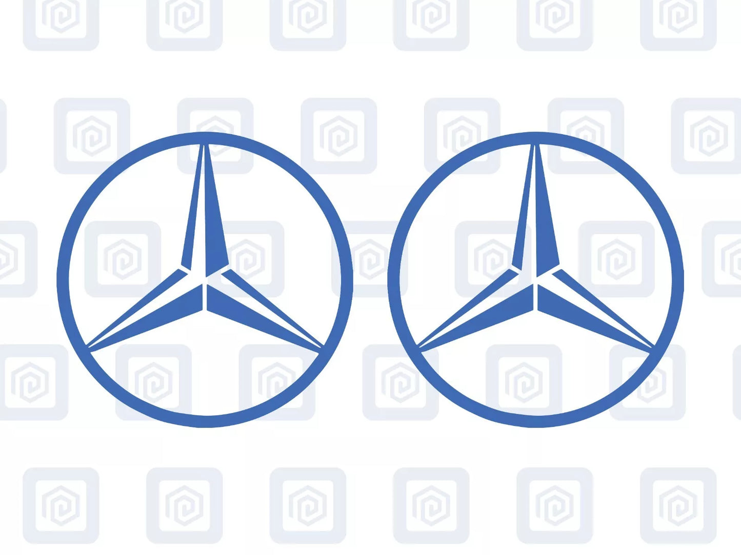 Mercedes Benz Style Vinyl Decal Sticker Logo x 2 AMG A B C E S CLASS