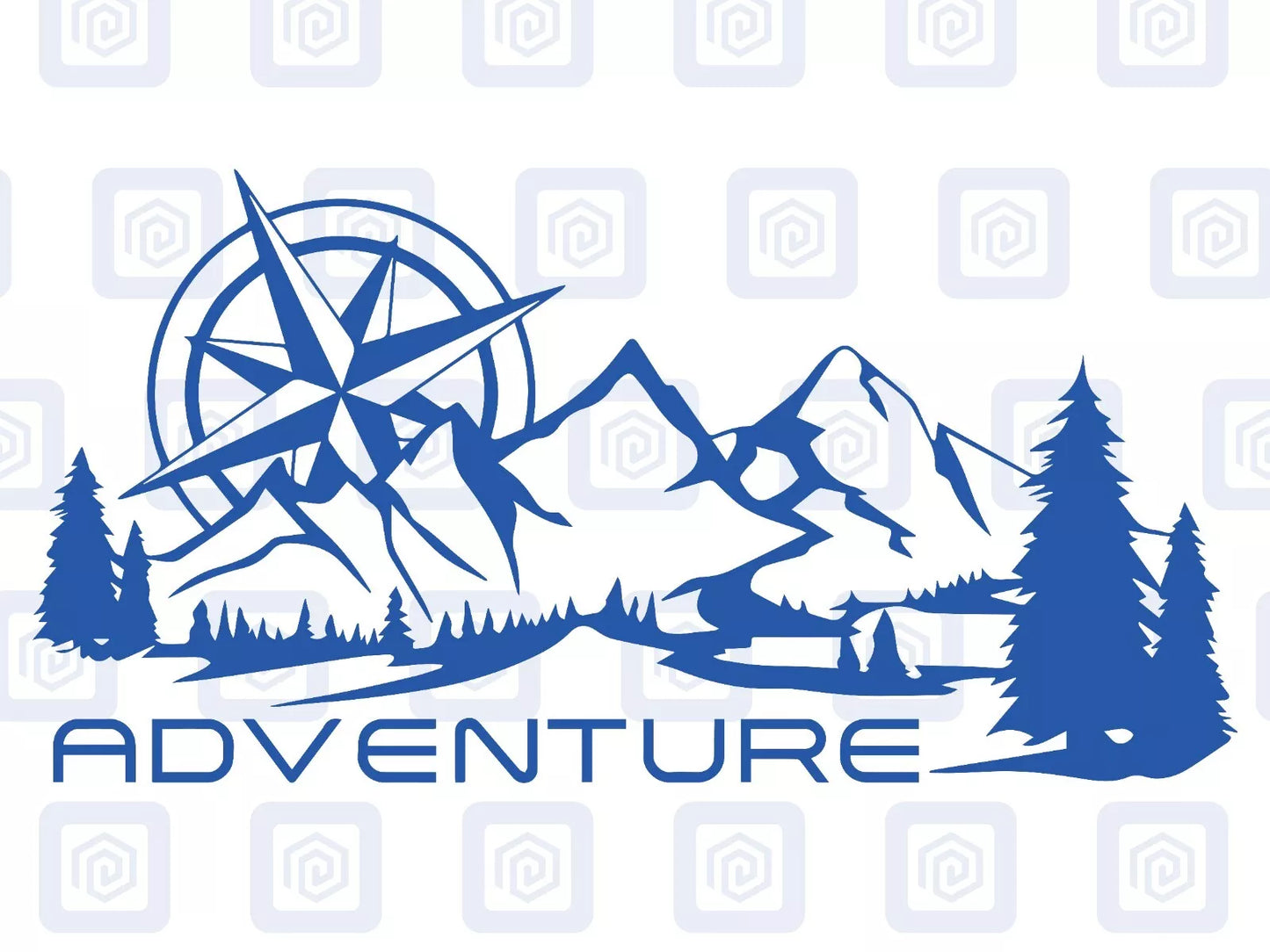Adventure Mountain Wood Vinyl Decals For Camper Van Caravan Sticker Graphic