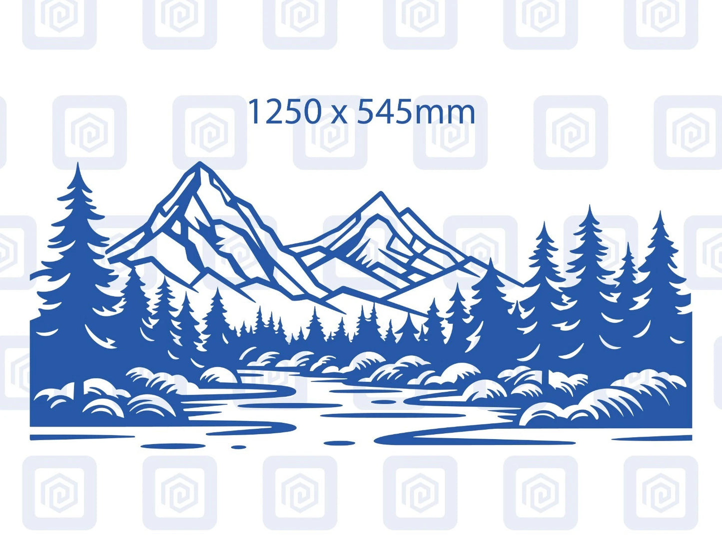 XL Mountain River Scenic Vinyl Decals For Camper Van Caravan Sticker Graphic