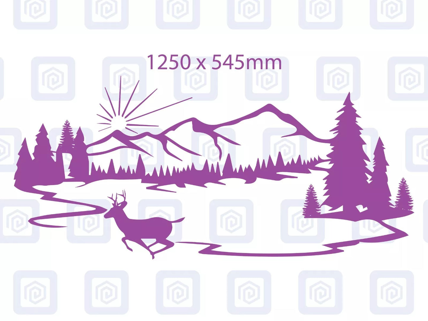 XL Mountain Lake Side Scenic Vinyl Decals For Camper Van Caravan Sticker Graphic