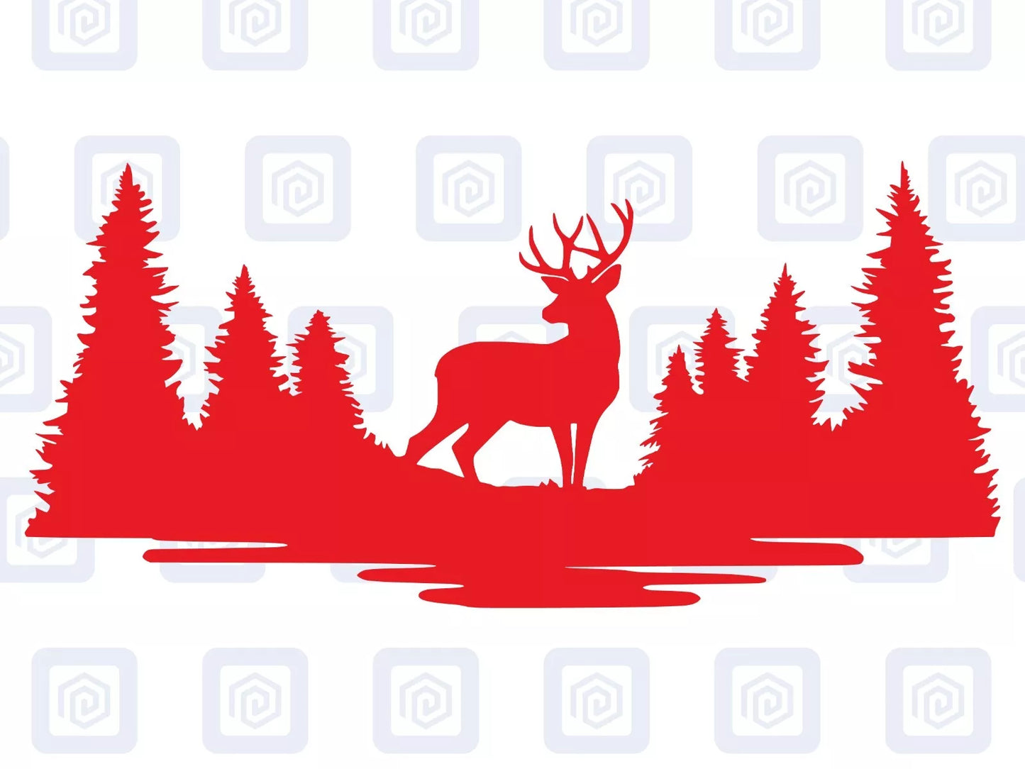 LARGE Deer Forrest Woodland Vinyl Decals For Camper Van Caravan Sticker Graphic